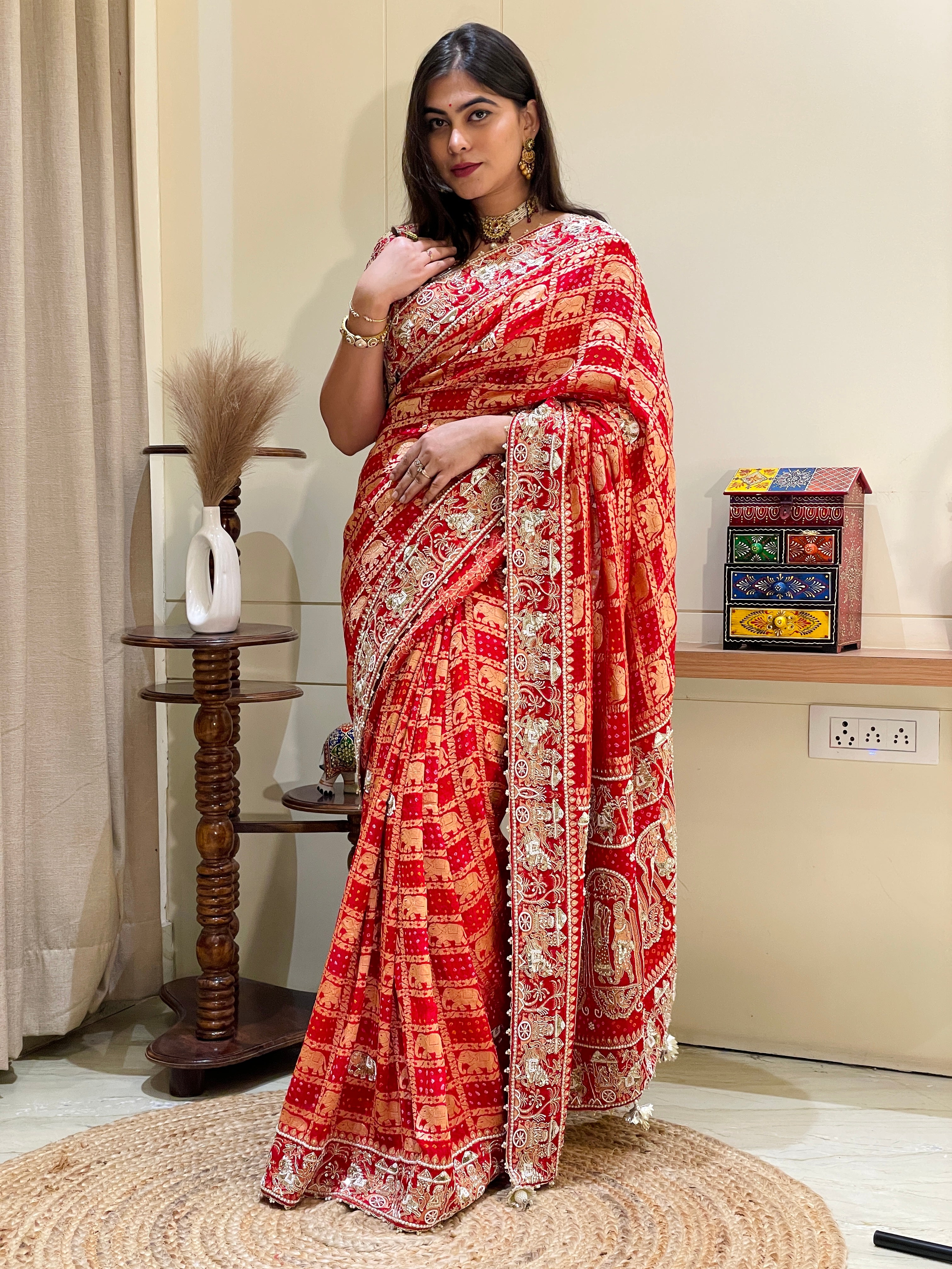 Rhea Radha Rani Kadva Zari Saree