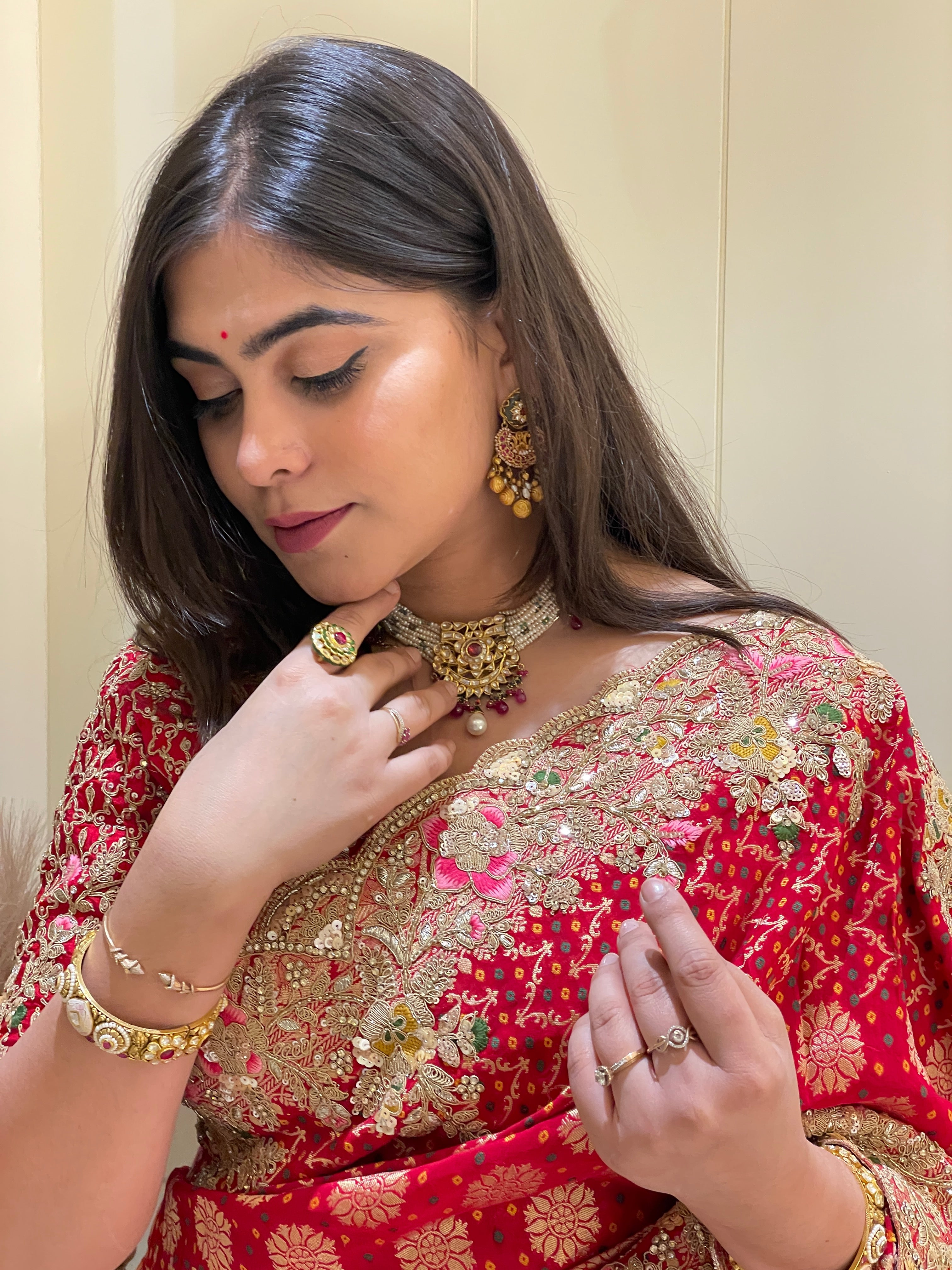Anisha Bandhani Silk Saree