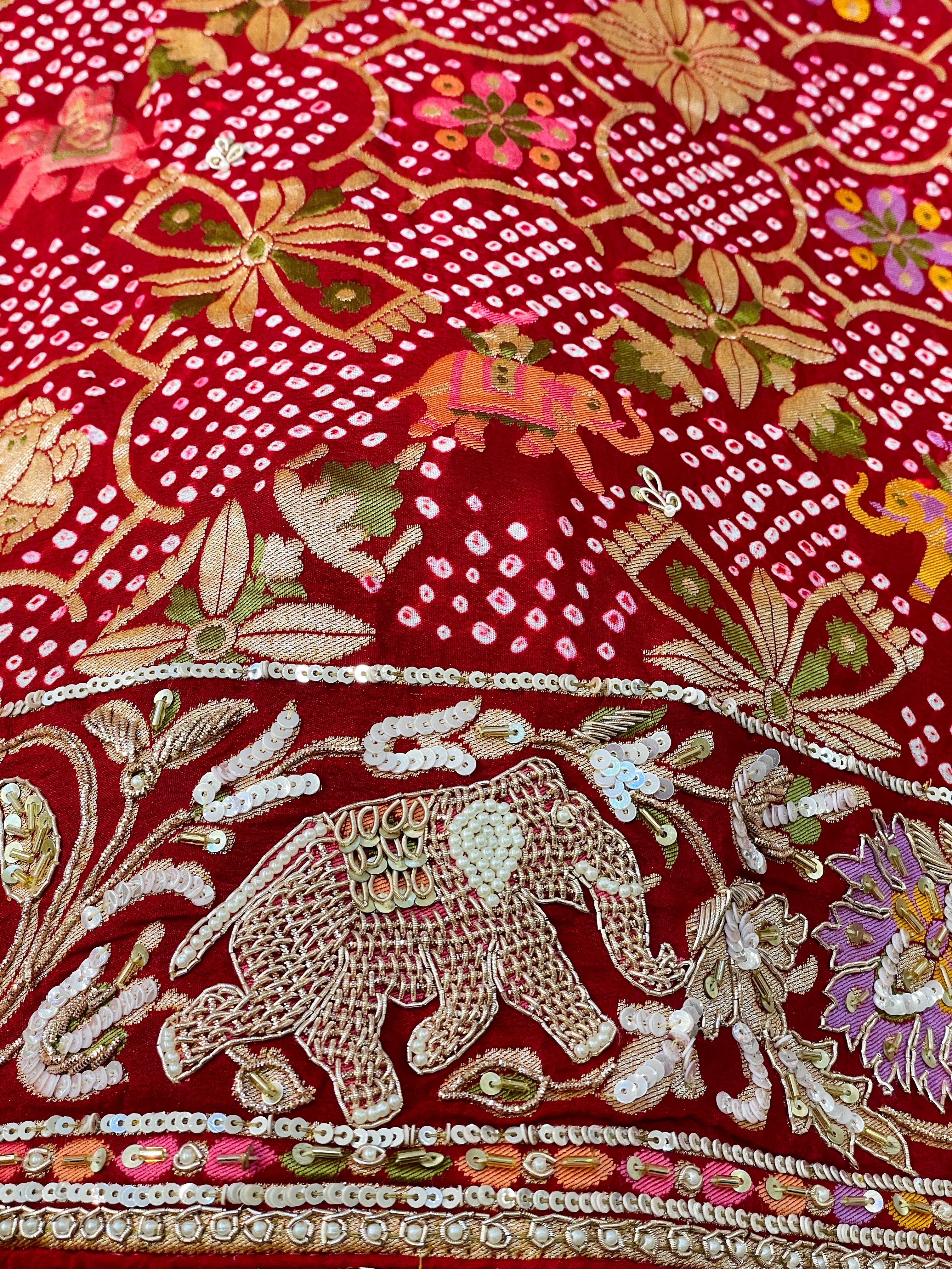 Shringar Ganesha Bandhani Meenakari Saree