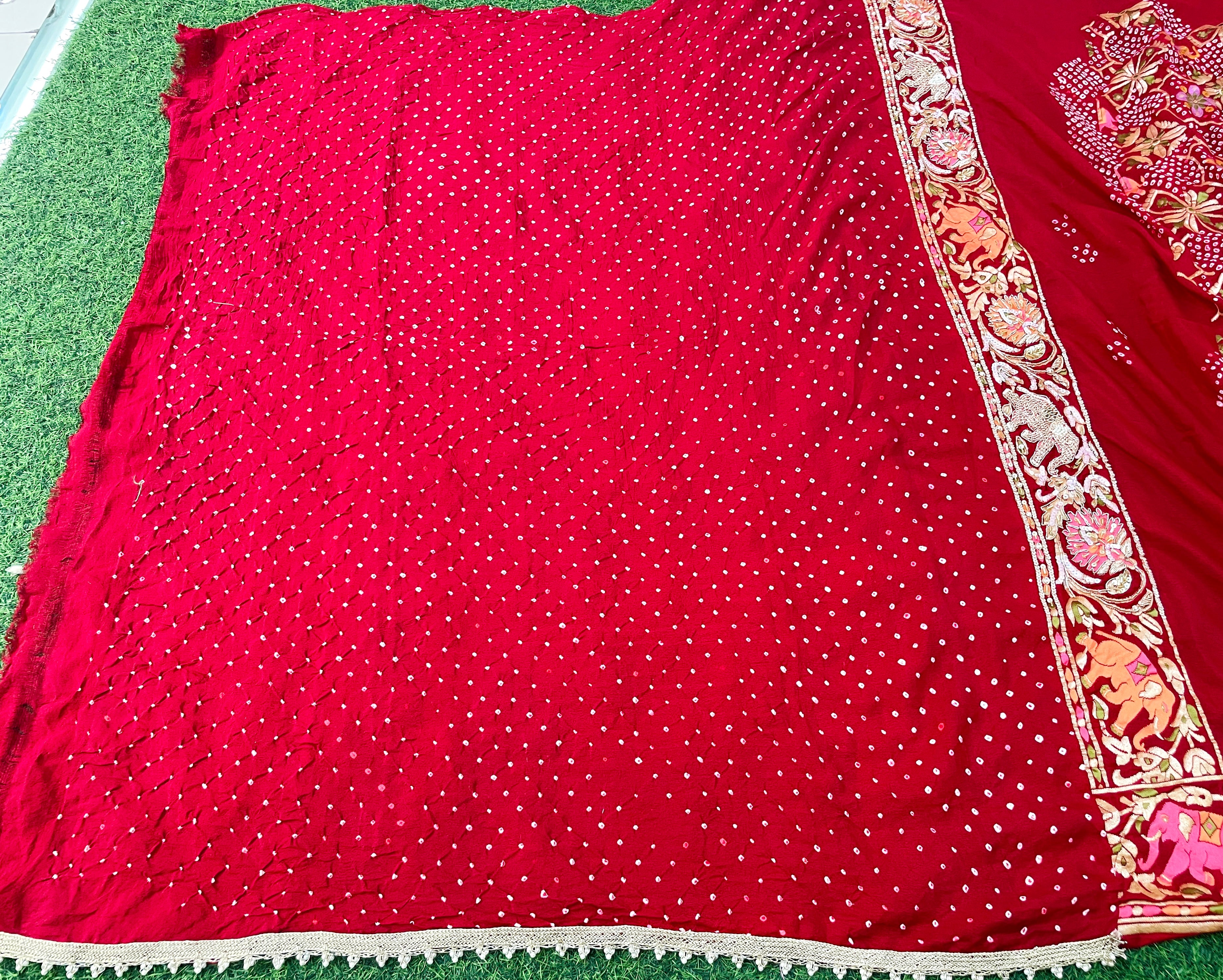 Shringar Ganesha Bandhani Meenakari Saree