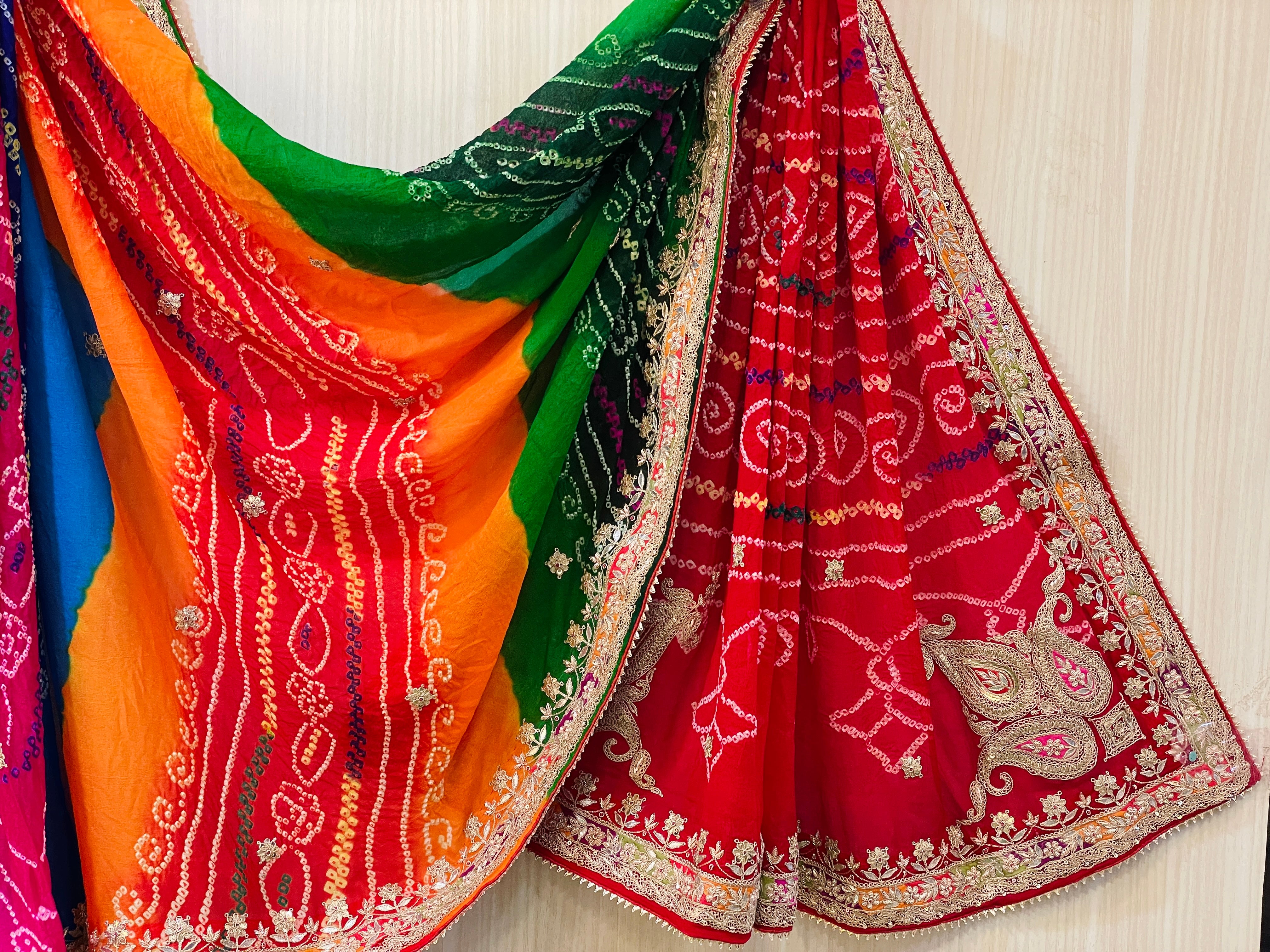 Nidhi Nauranga Bandhani Saree