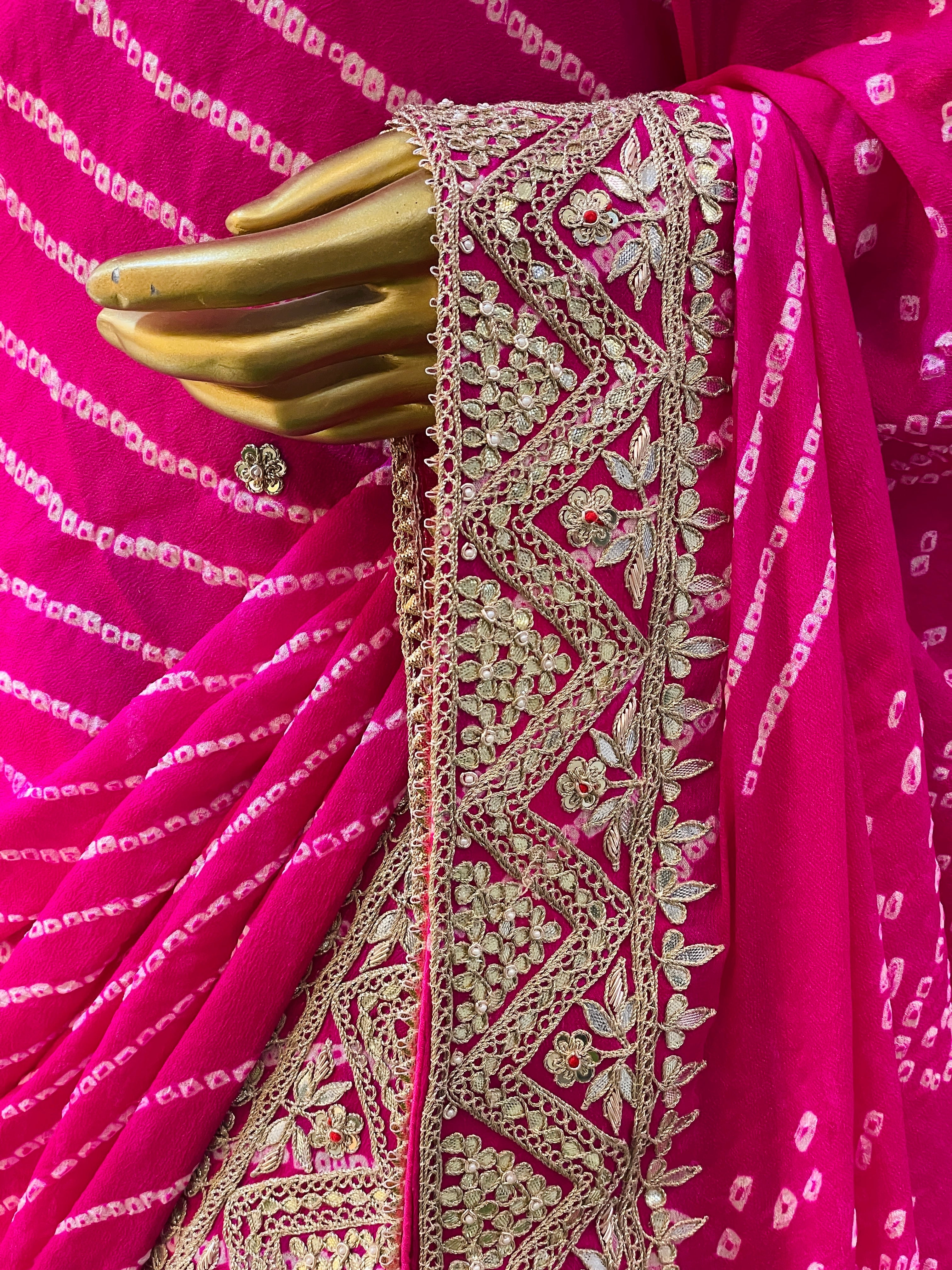 Karishma Bandhani Saree