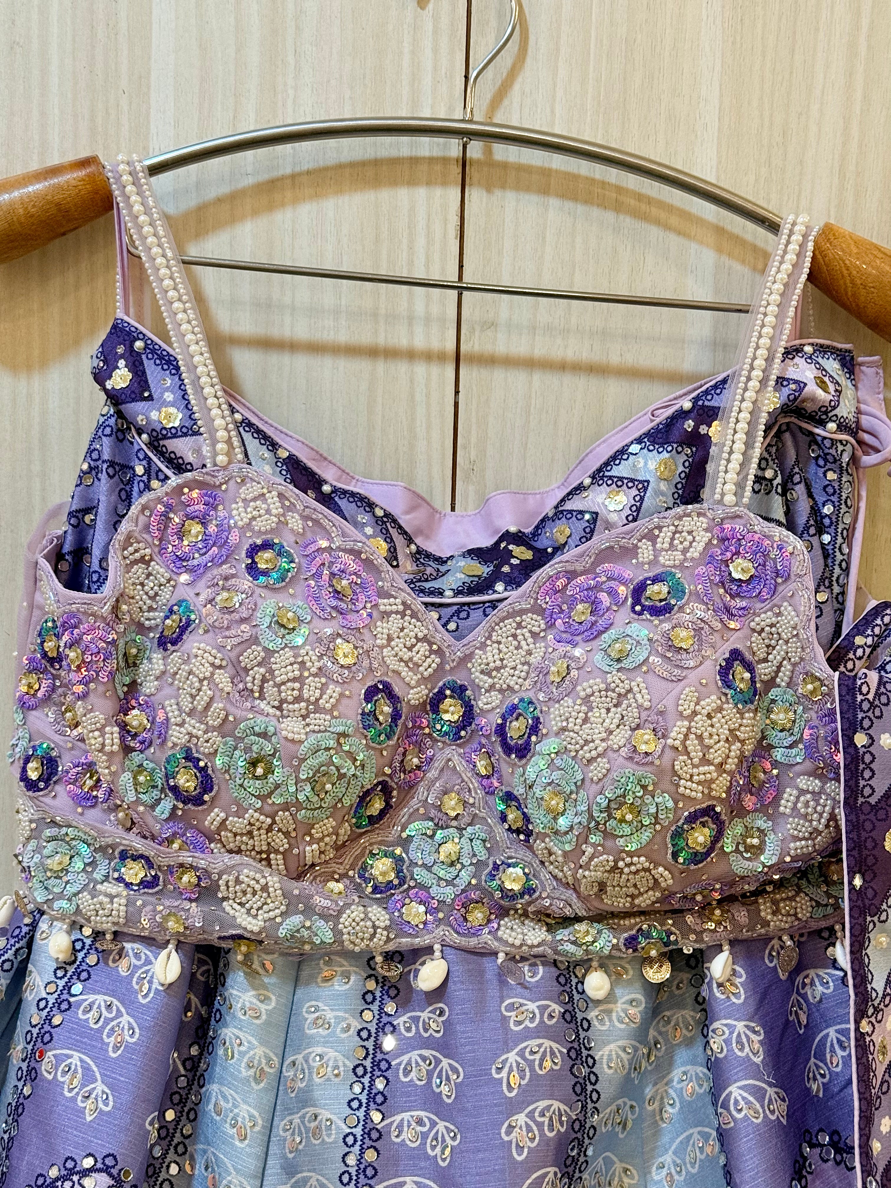 Aarohi Purple Multicolour Lehenga