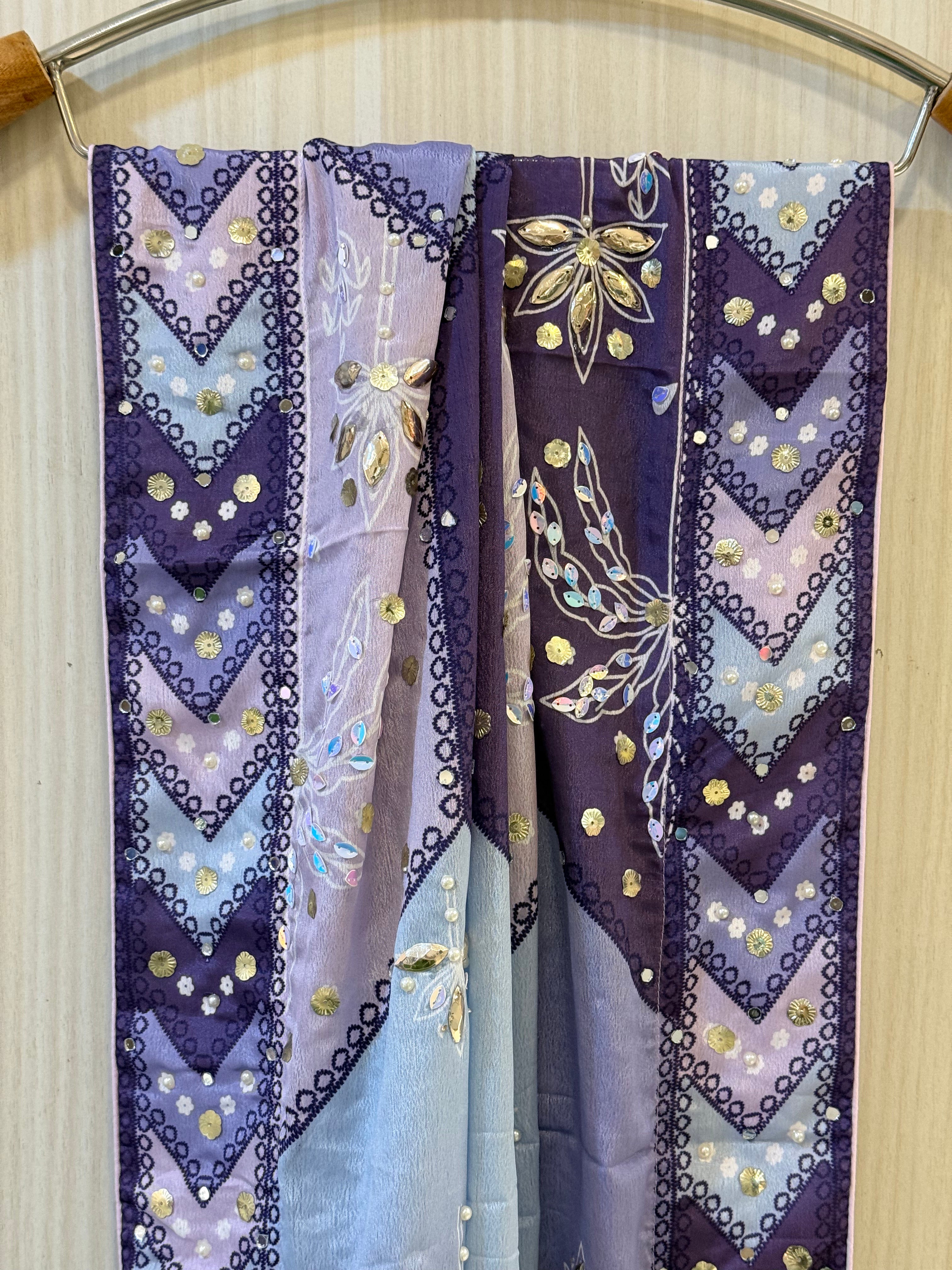 Aarohi Purple Multicolour Lehenga