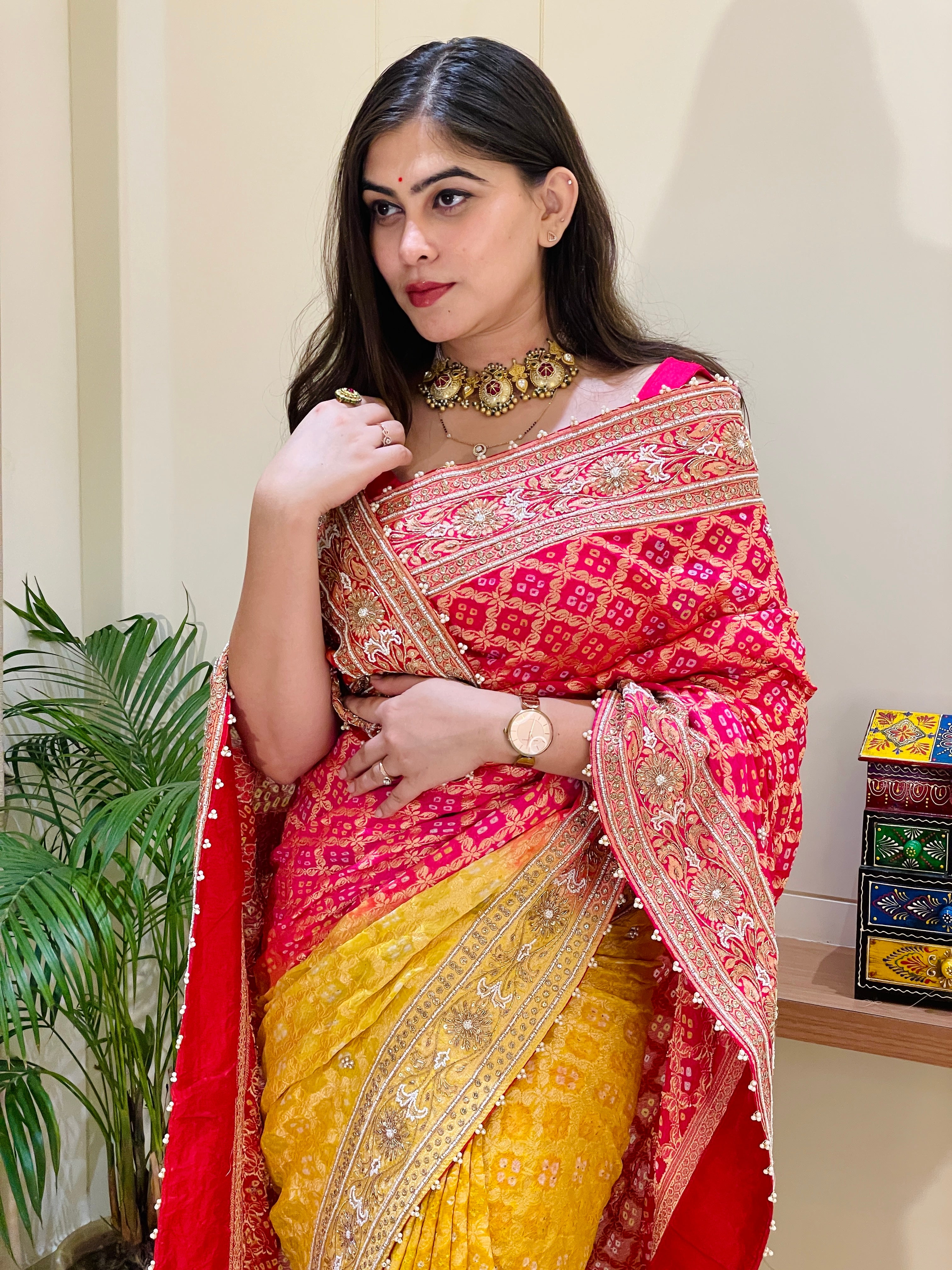 Pavitra Bandhani Saree