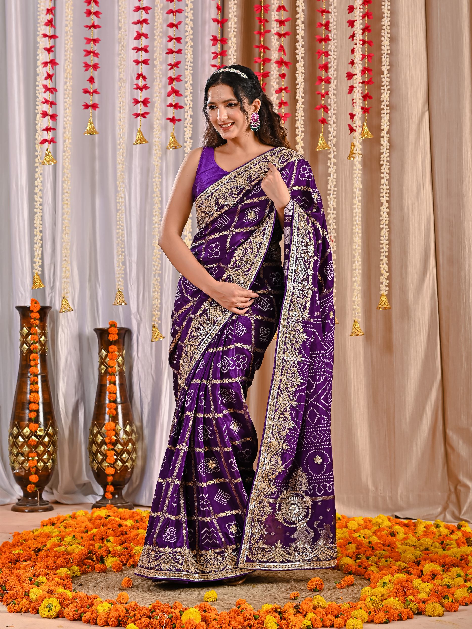 Prisha Royal Gaji Silk Ghatchola Saree