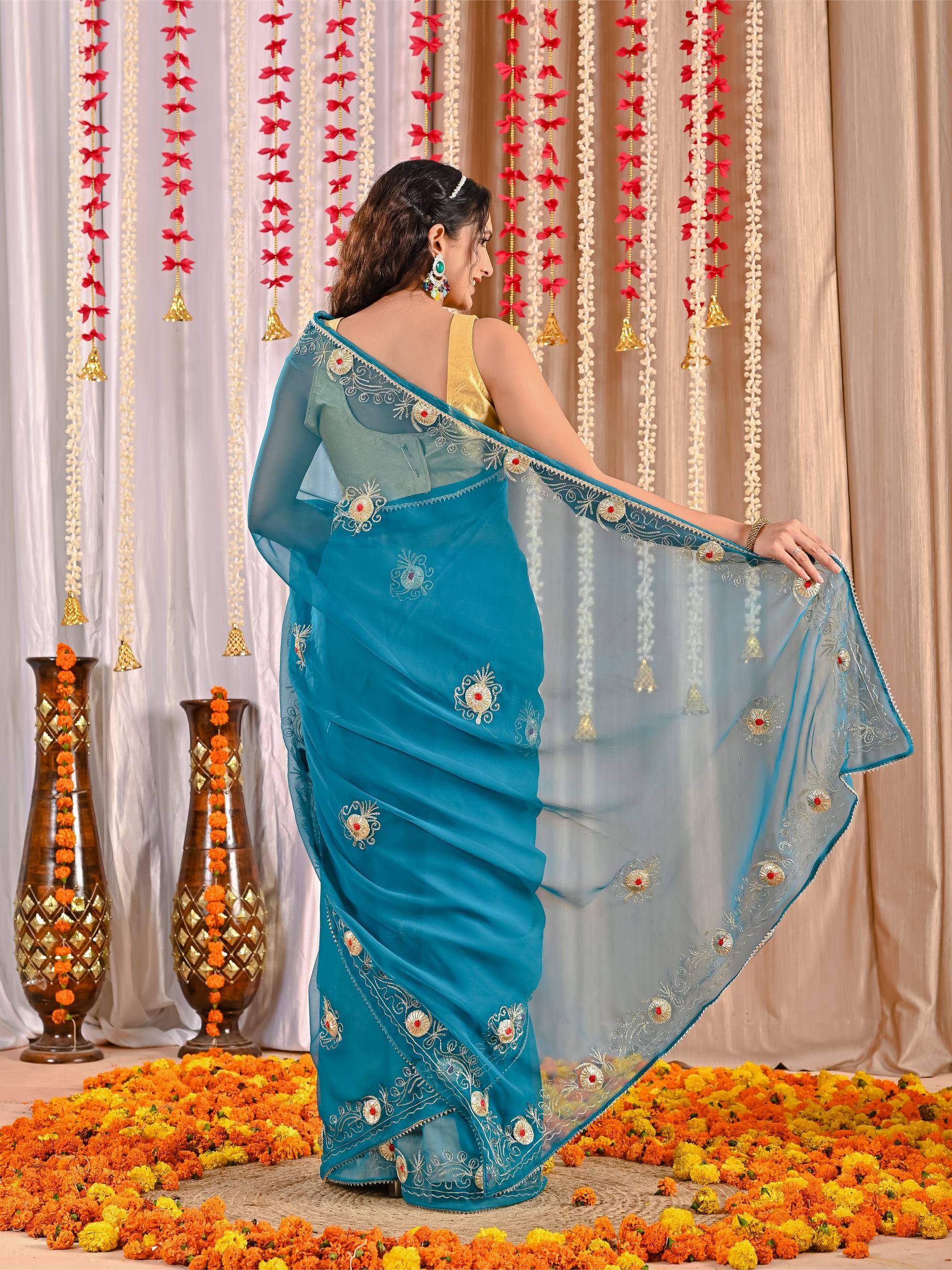 Navya Golden Grace Georgette Saree