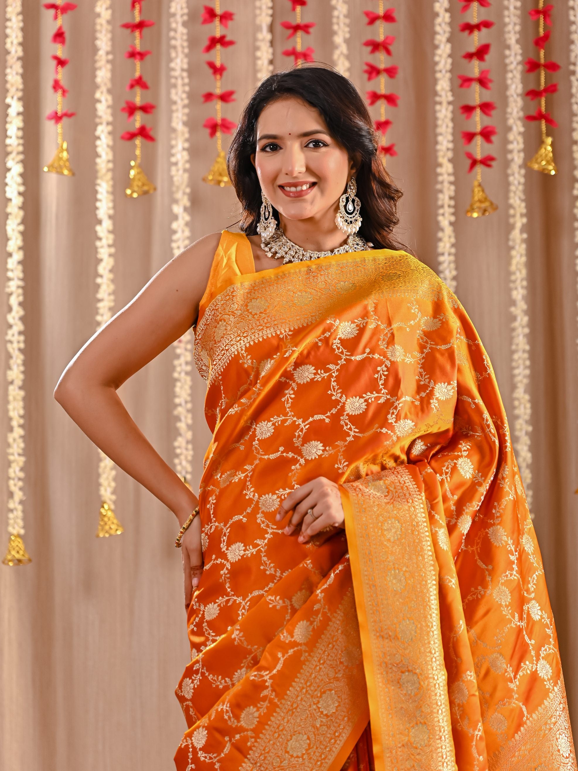 Aarohi Pure Katan Banarasi Silk Saree