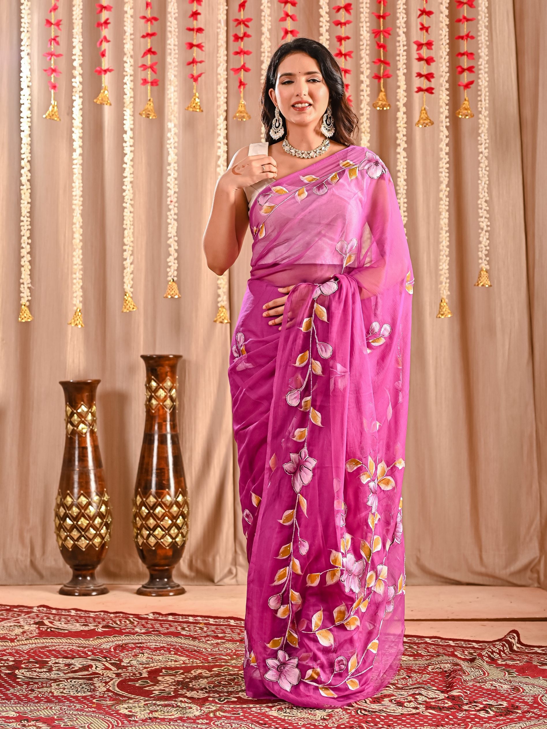 Meena Royal Crepe Saree