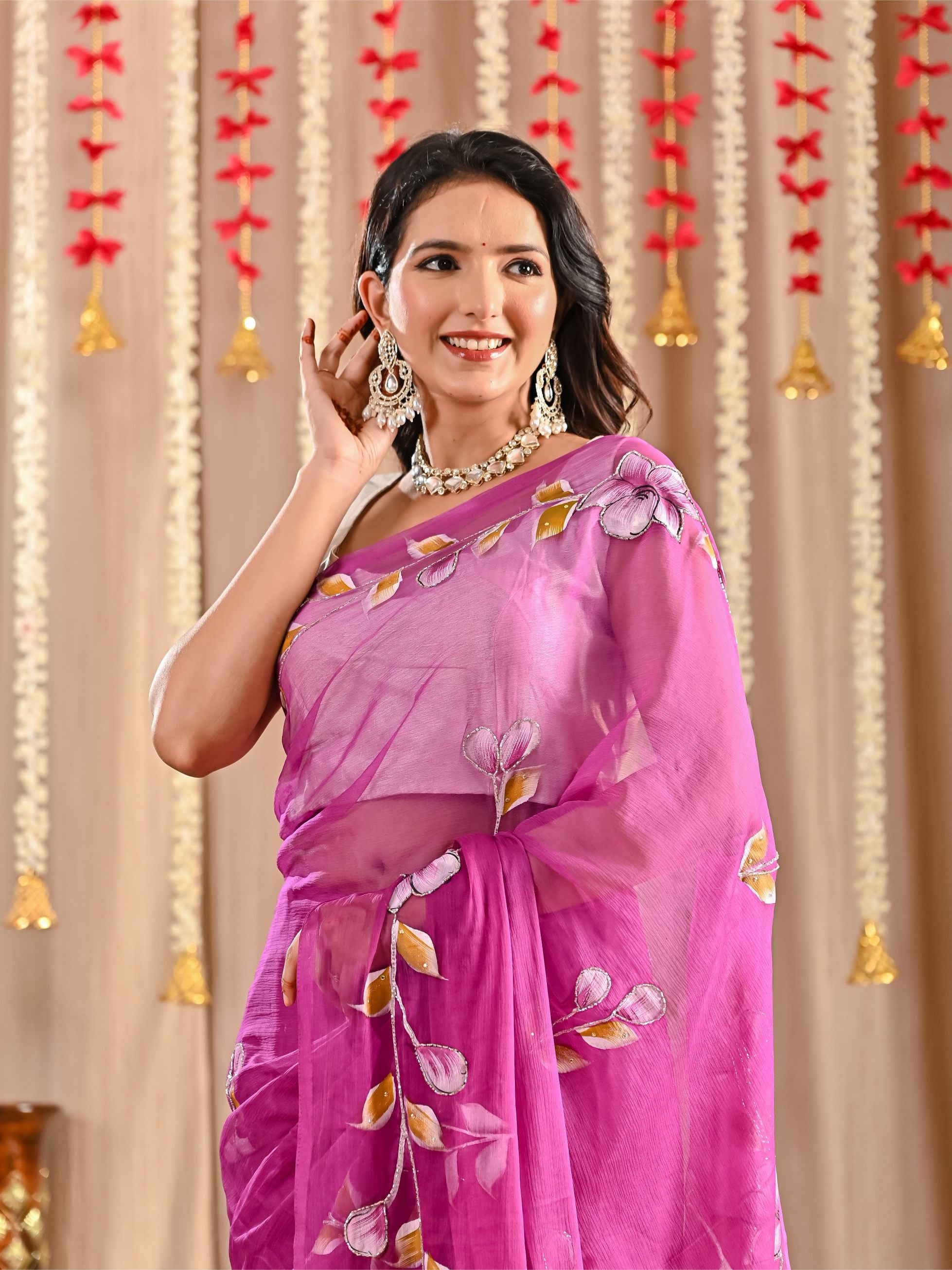 Meena Royal Crepe Saree