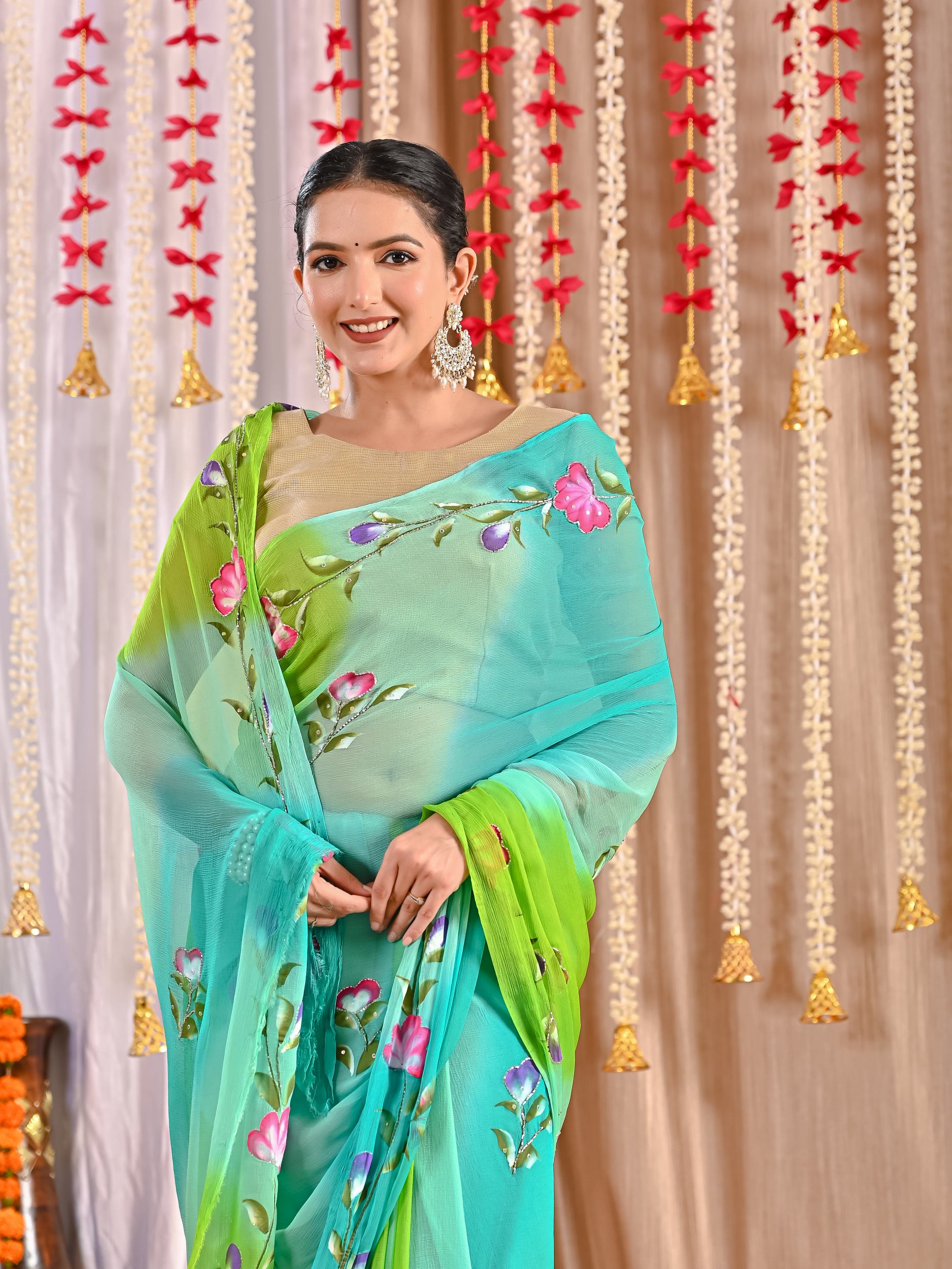 Myra Royal Crepe Drape Saree
