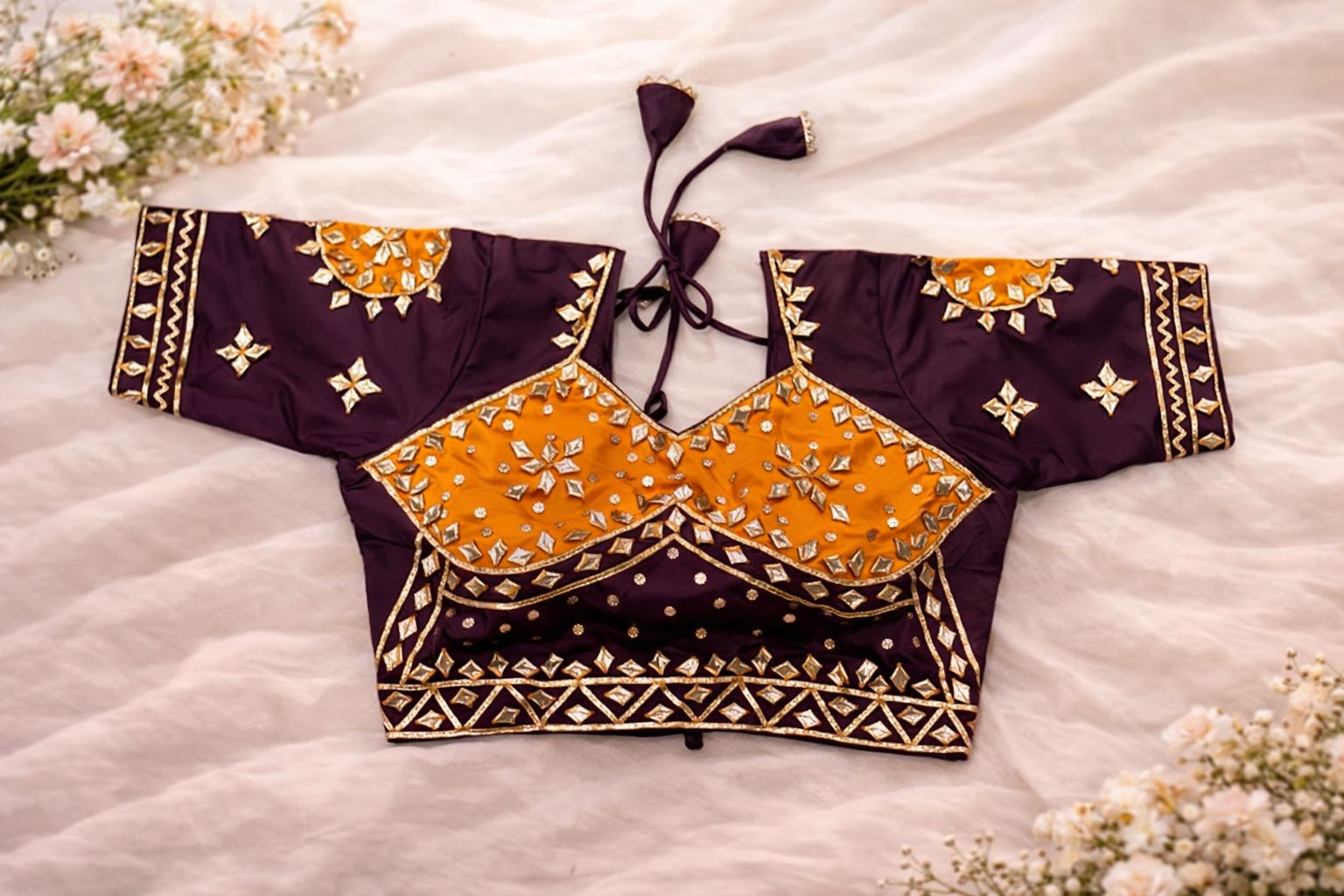 Mahira Wine Mustard Aangi Blouse