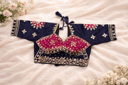 Yashika Navy Pink Aangi Blouse