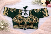 Vanshika Emerald Green Aangi Blouse
