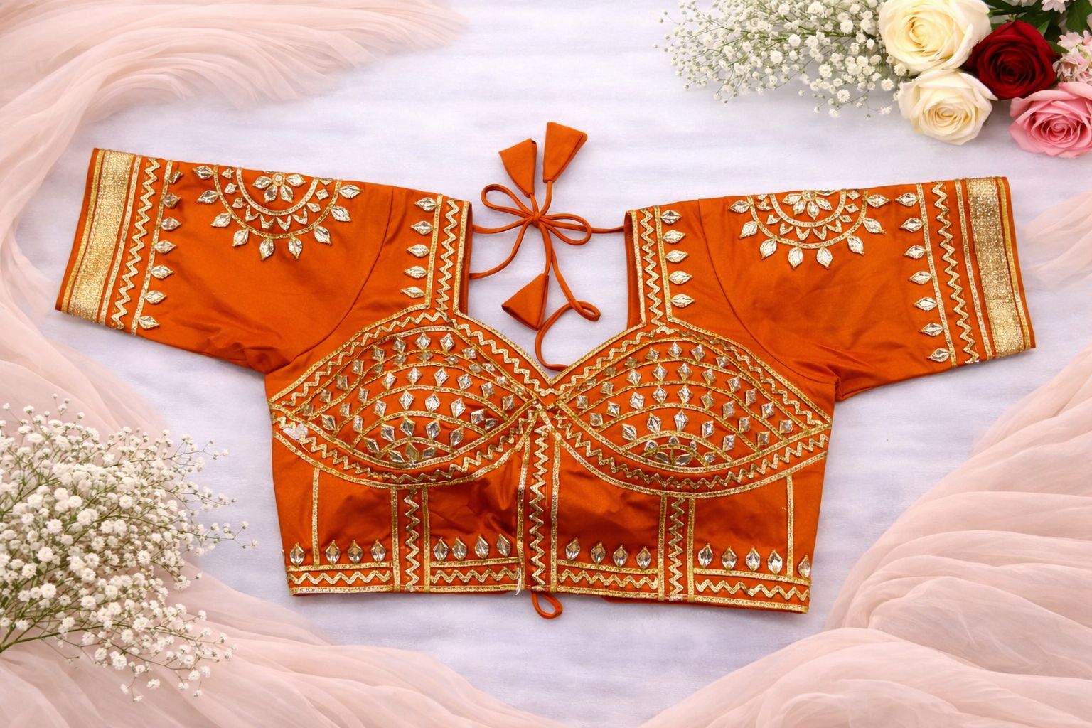Myra Rust Orange Aangi Blouse