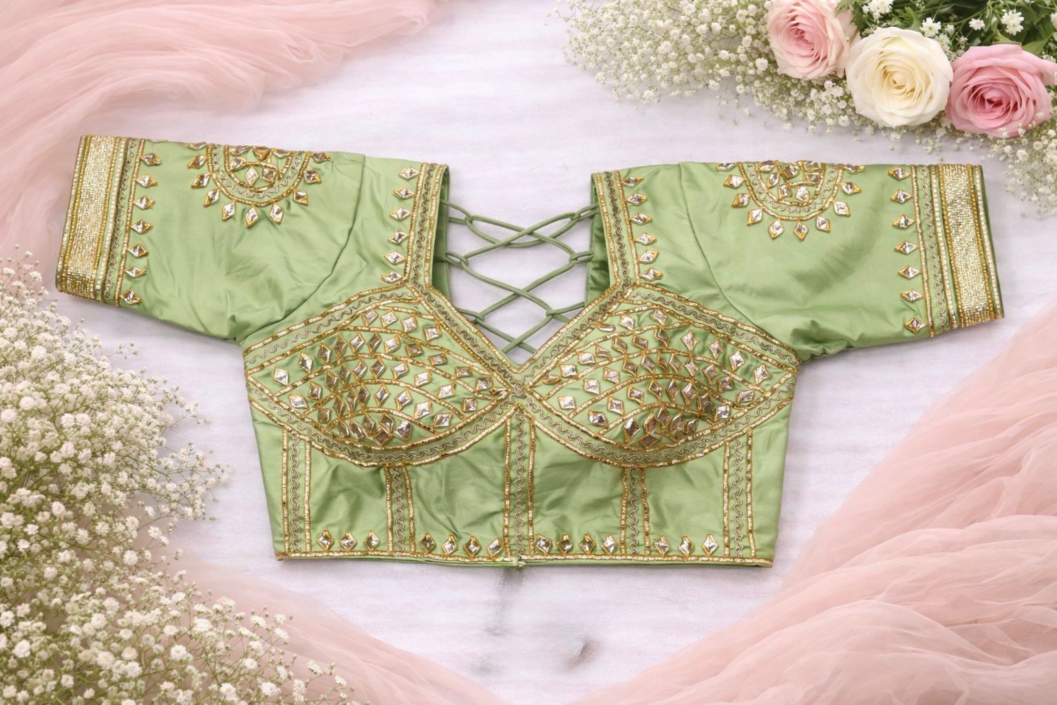 Anvika Pistachio Green Aangi Blouse