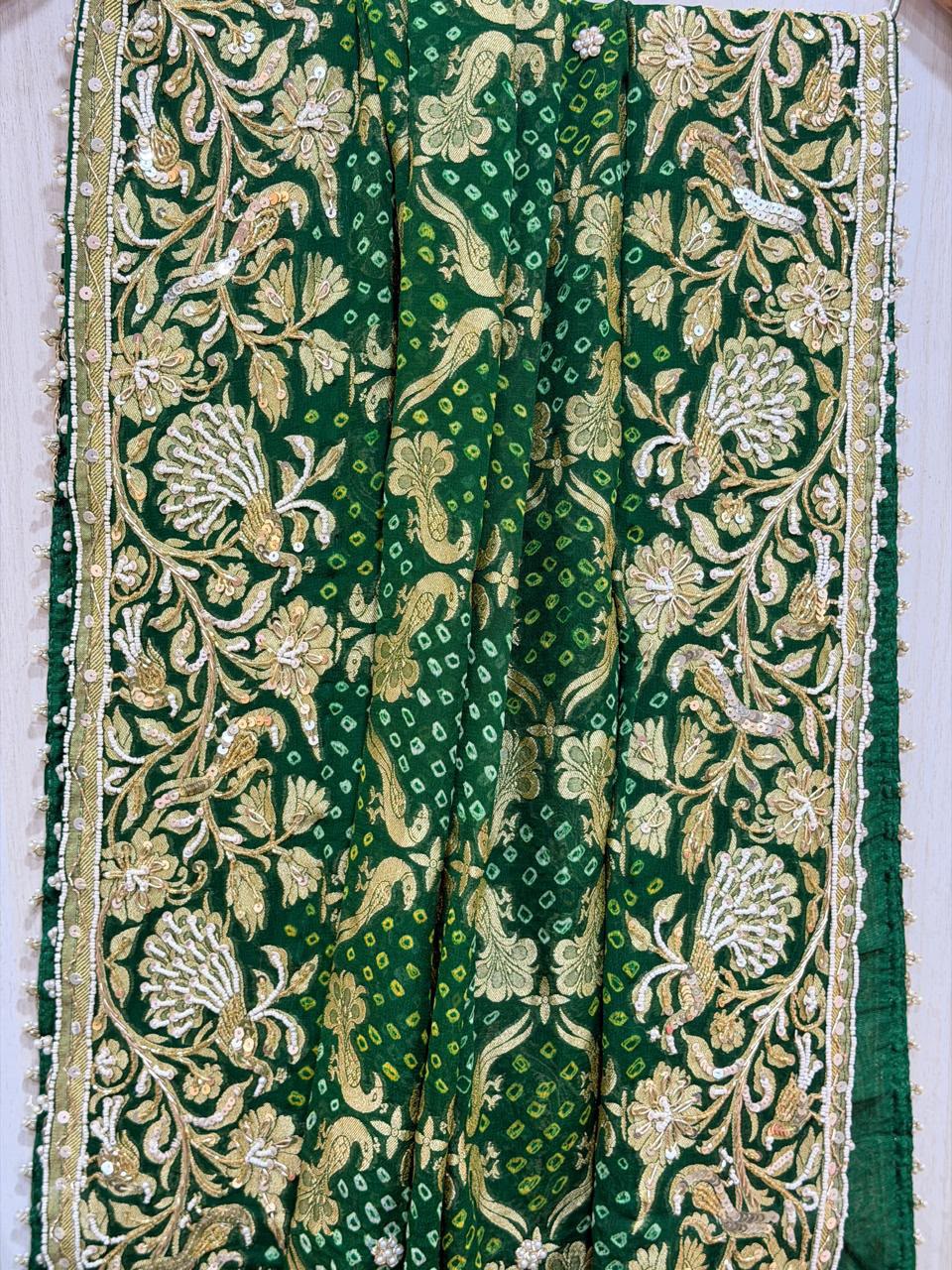 The Emerald Heritage Elephant Motif Lehenga Set