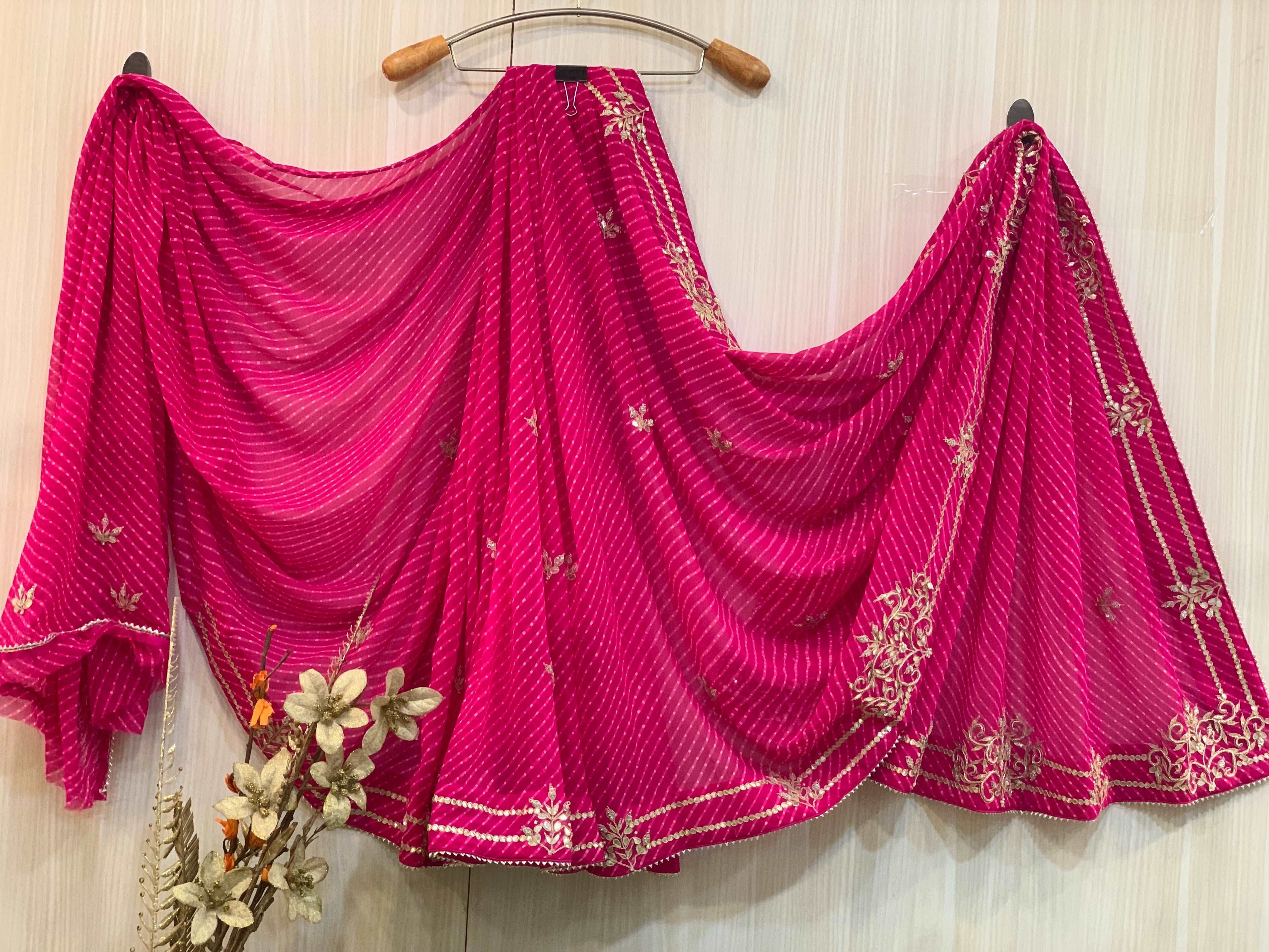 Abhiri Leheriya Saree