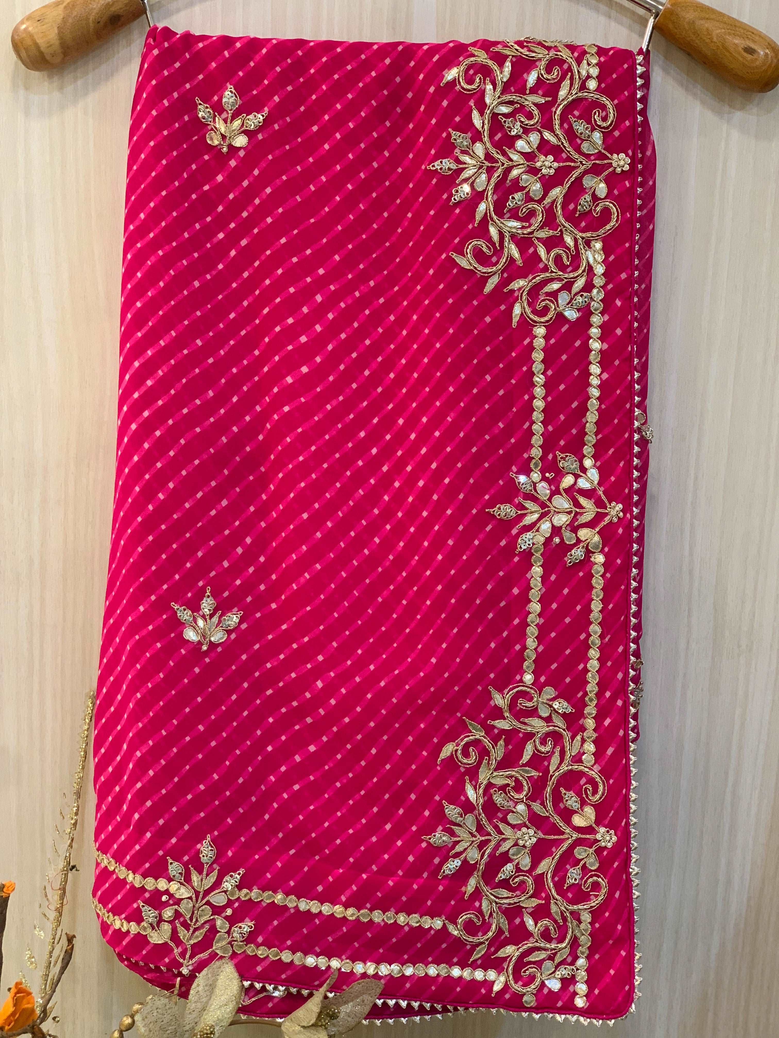 Abhiri Leheriya Saree