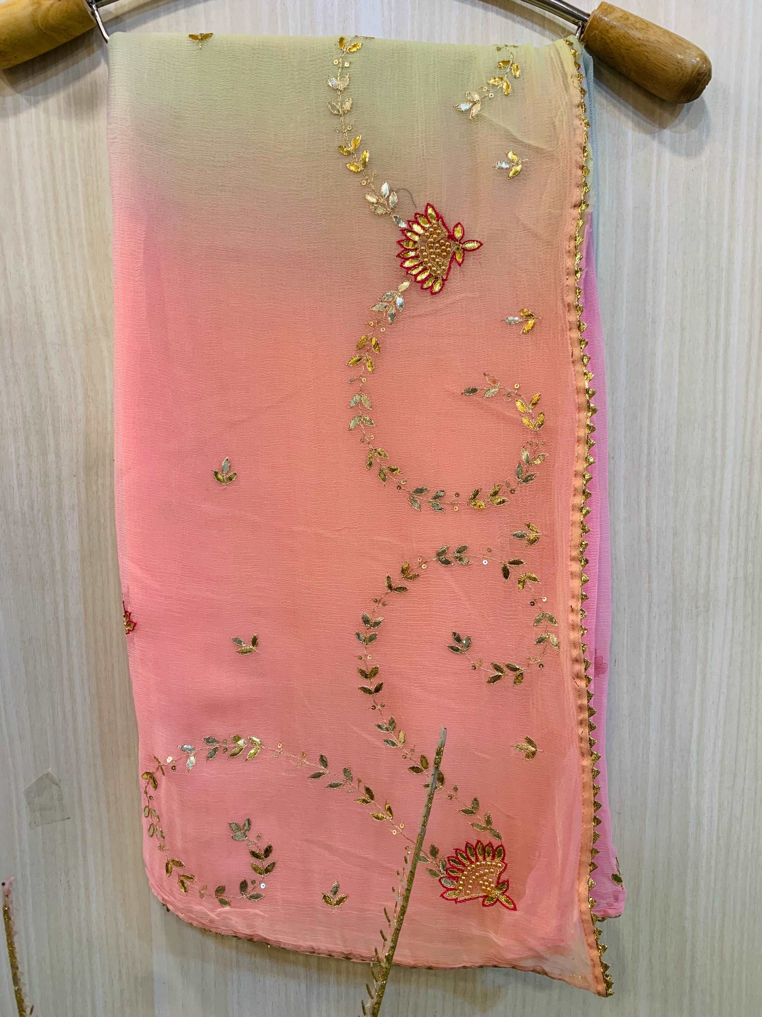 Pankhuri MultiShade Chiffon Saree