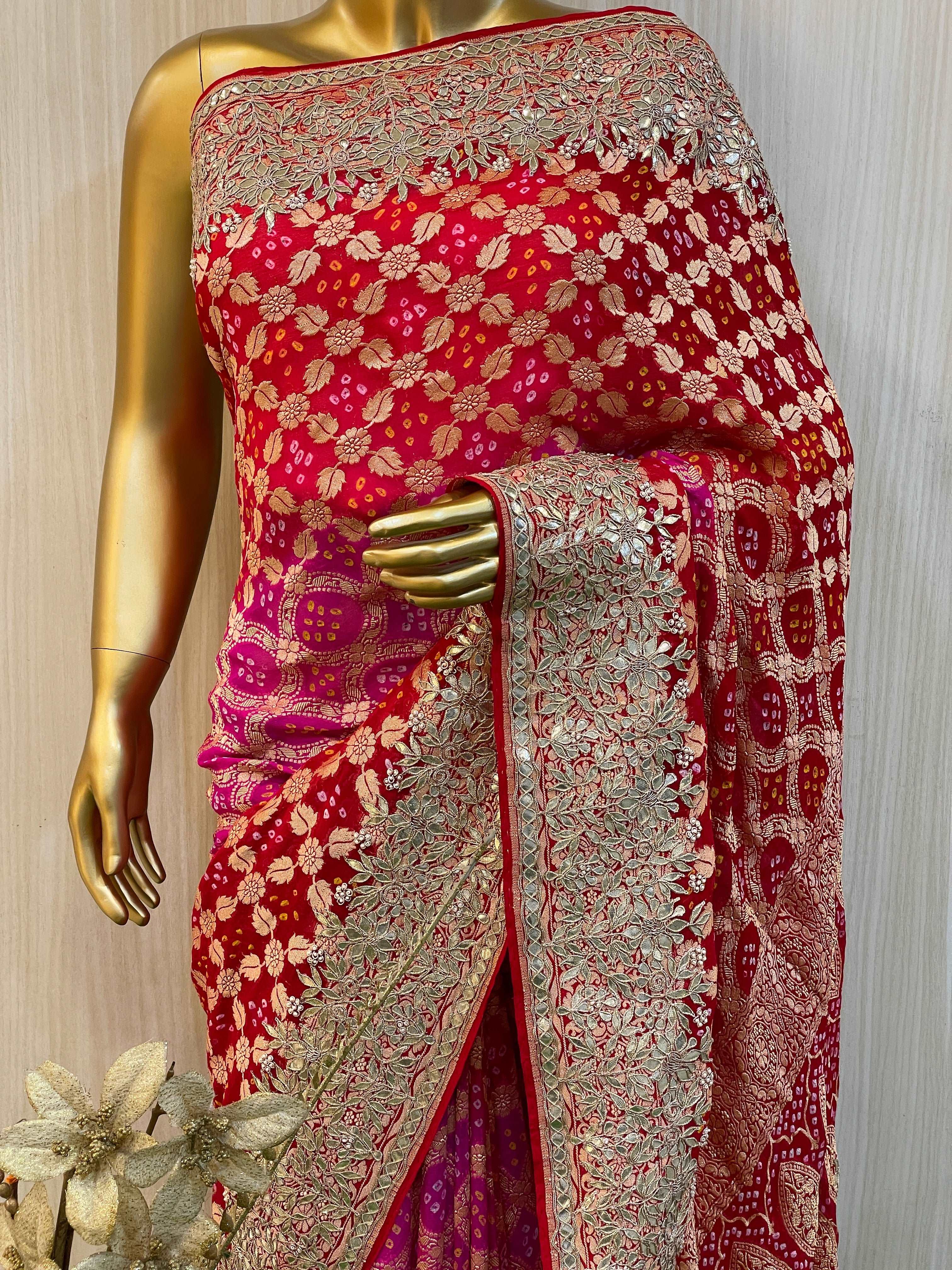 Biva Bandhani Saree