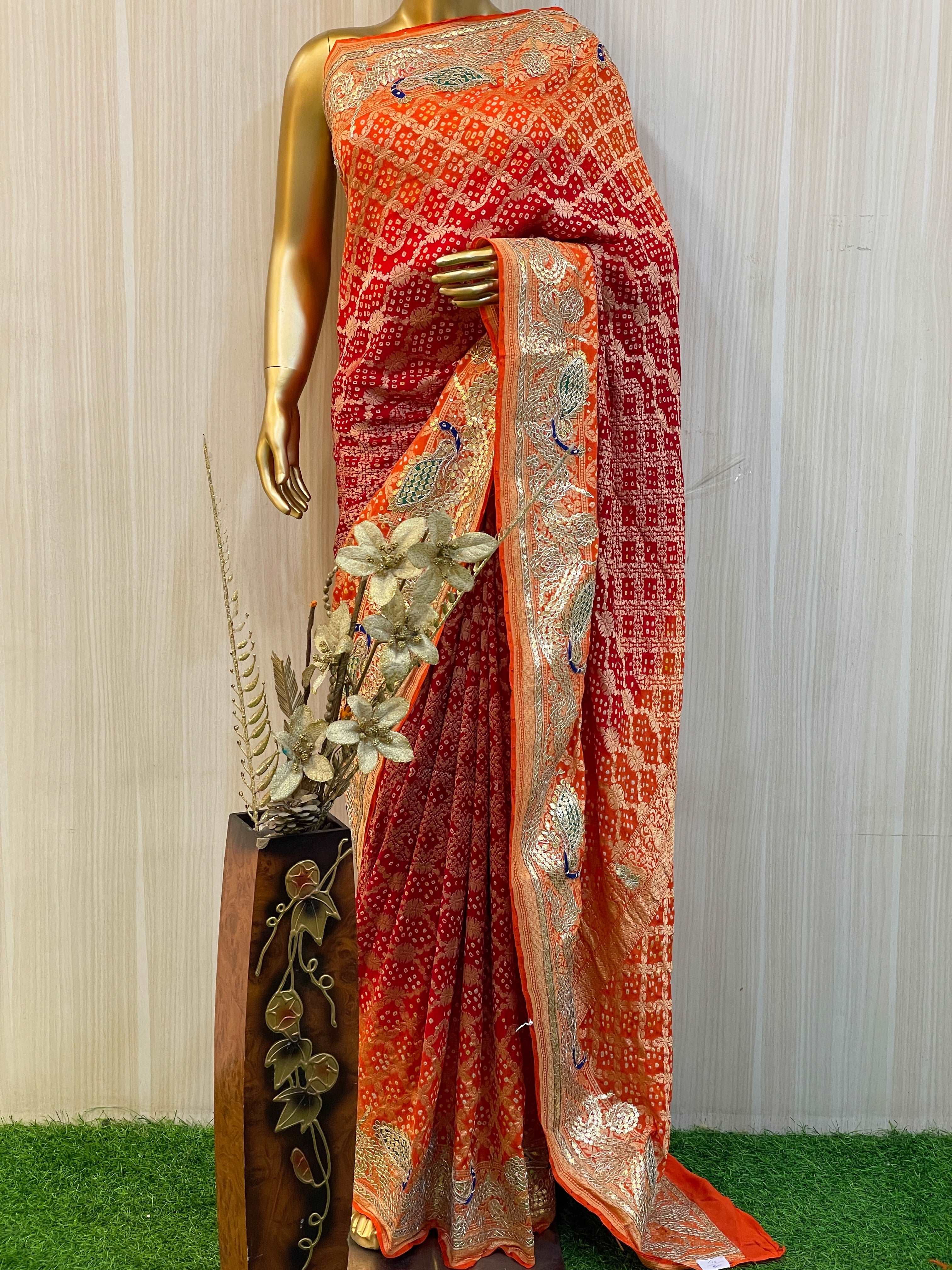 Freya Bandhani Saree