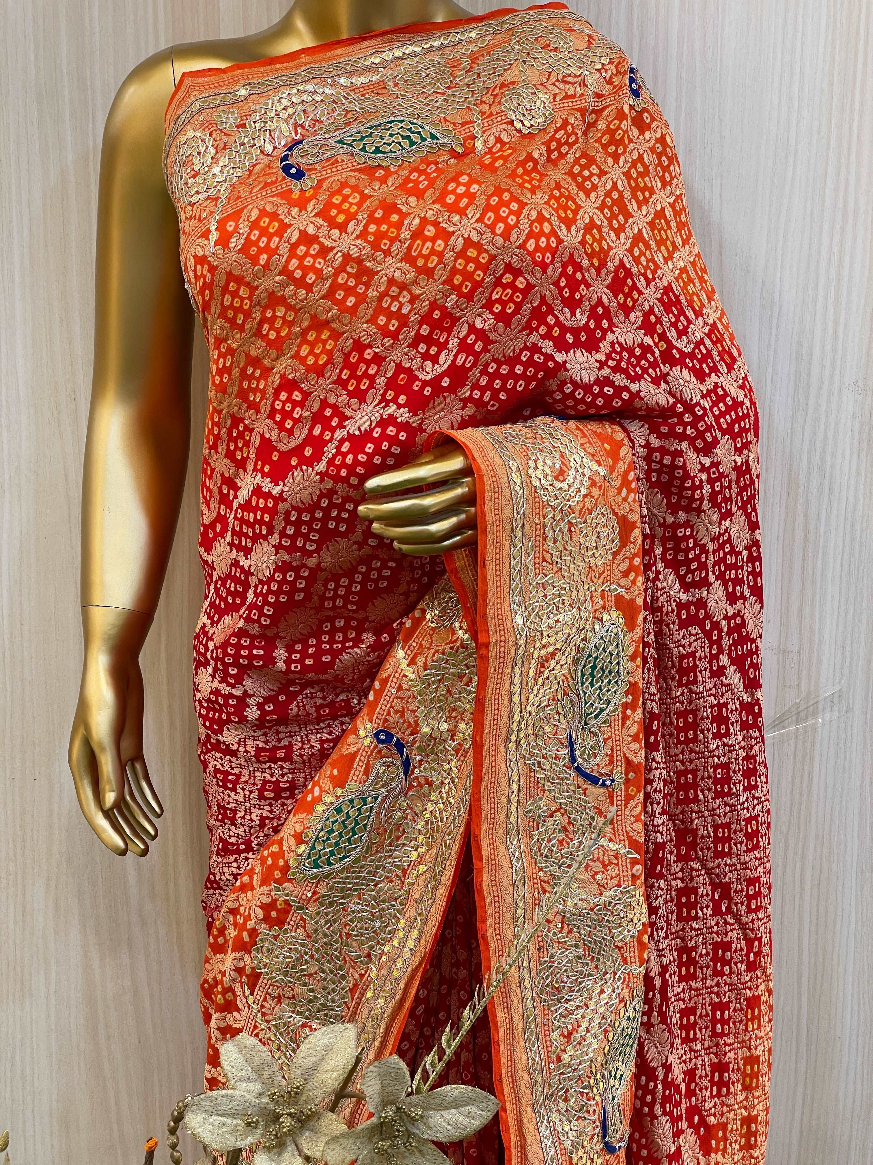 Freya Bandhani Saree