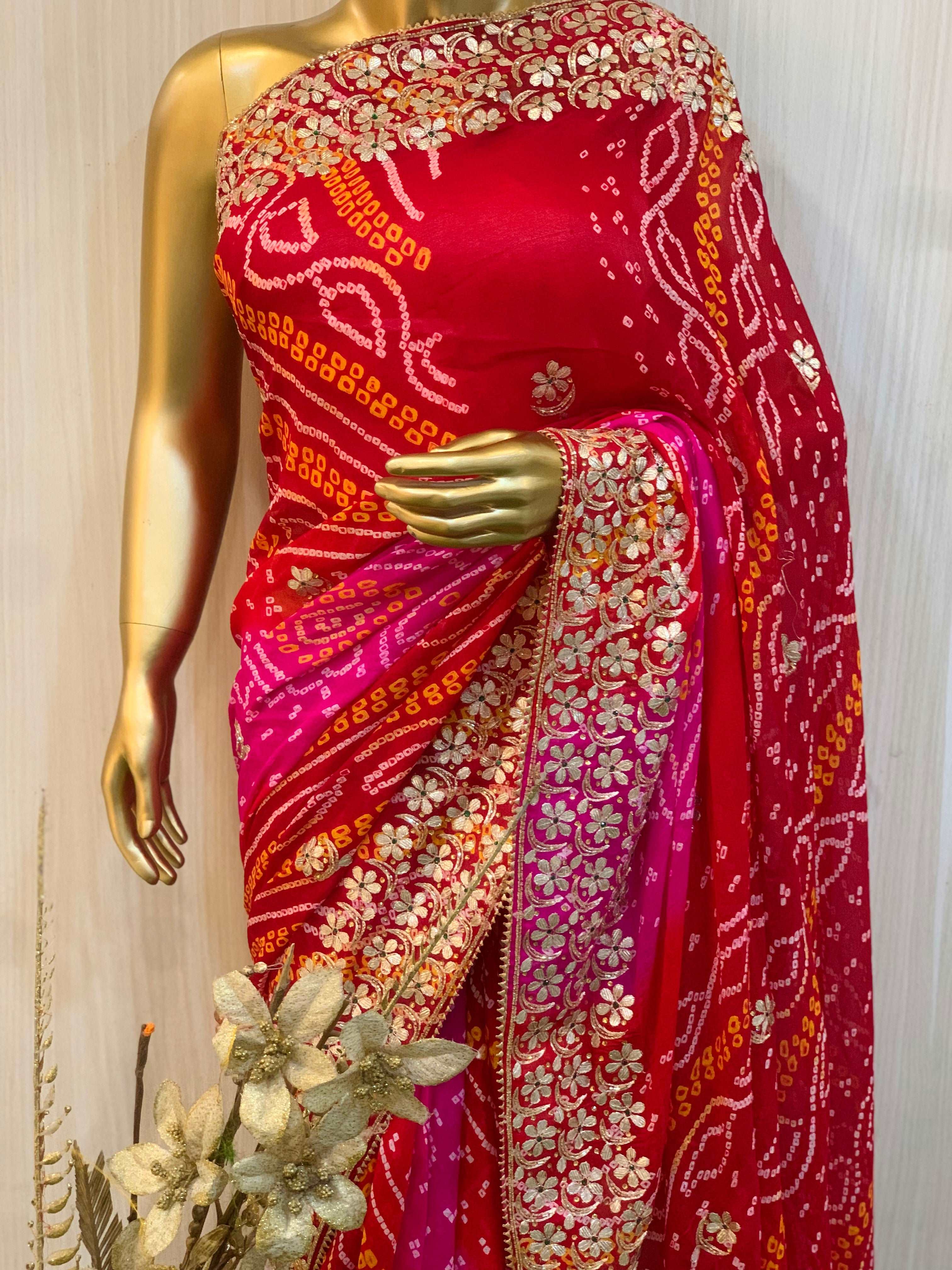 Inaya Bandhani Saree