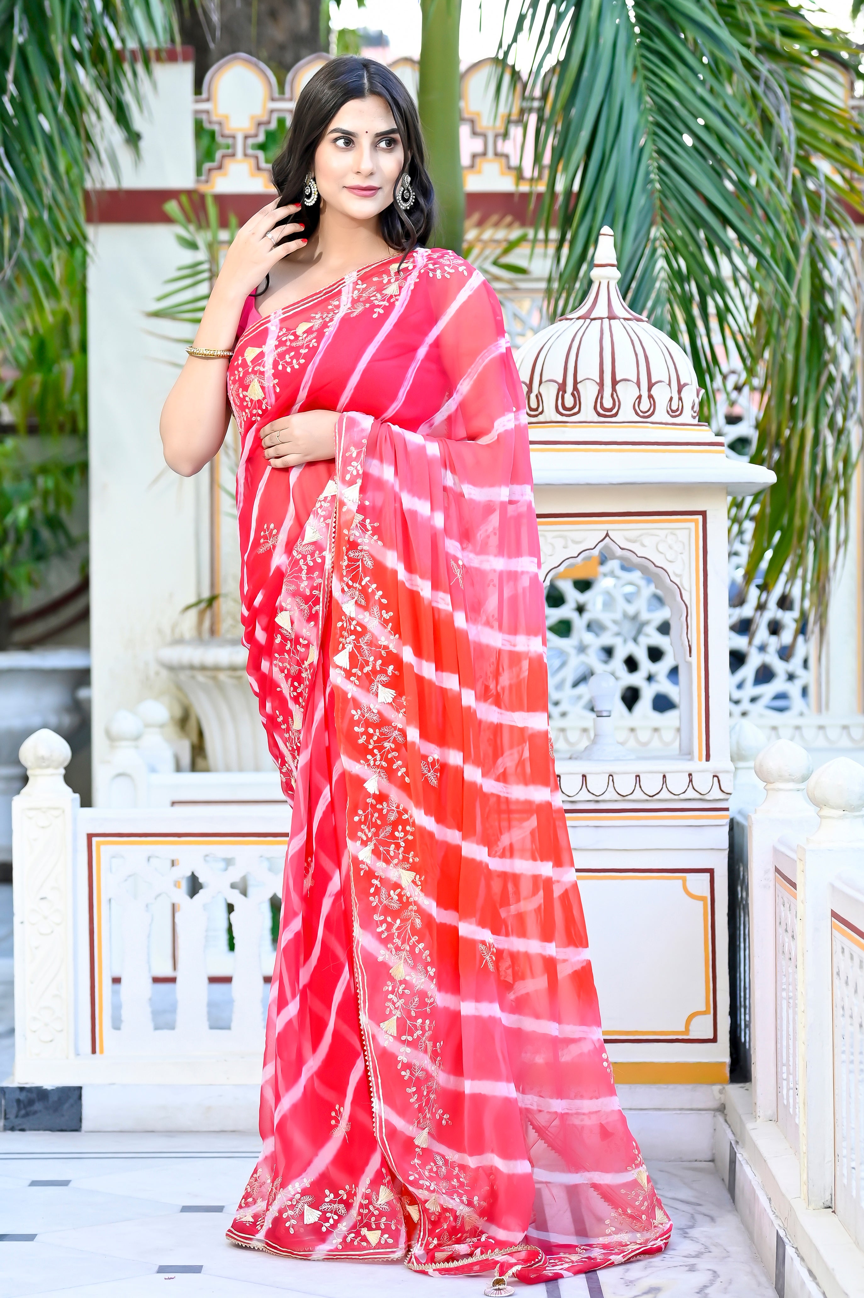 Bhaw Leheriya Saree