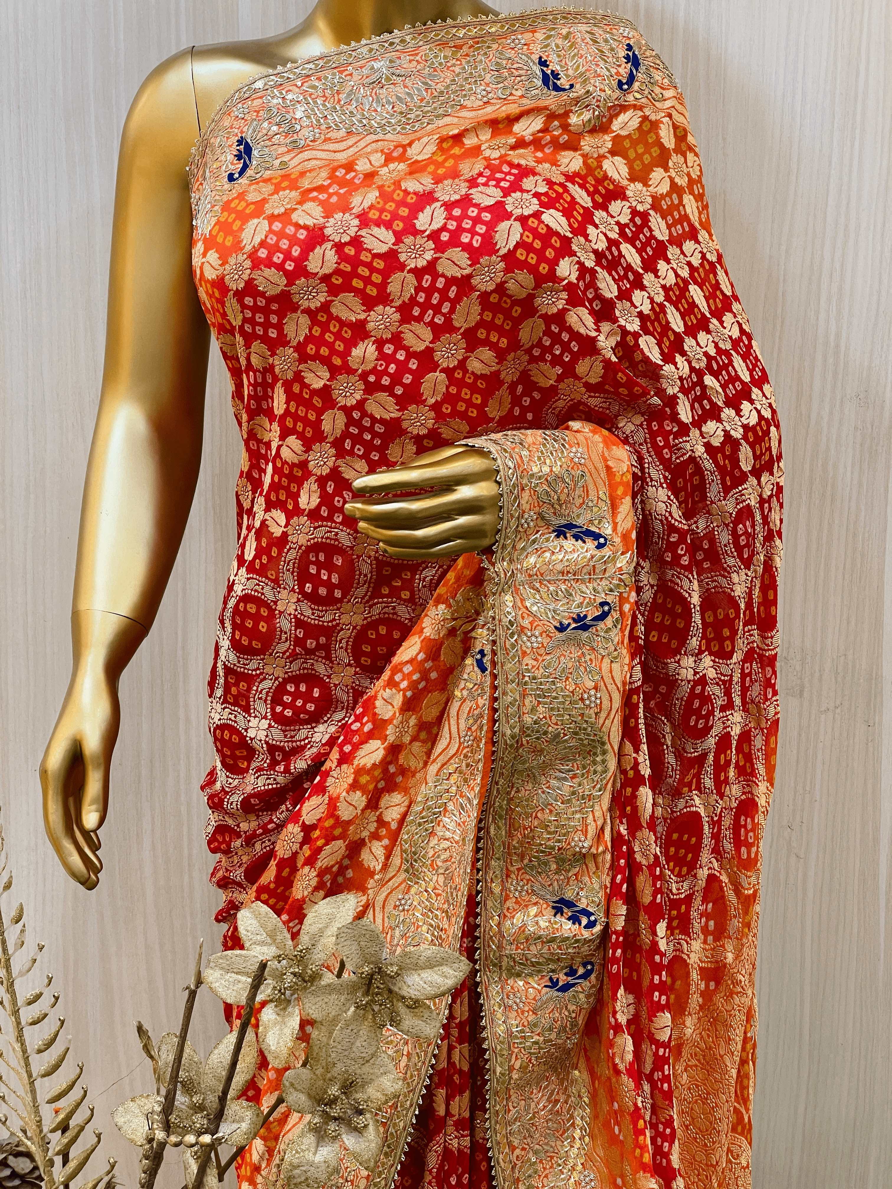 Gauri Bandhani Saree