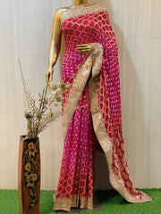 Mayra Bandhani Saree