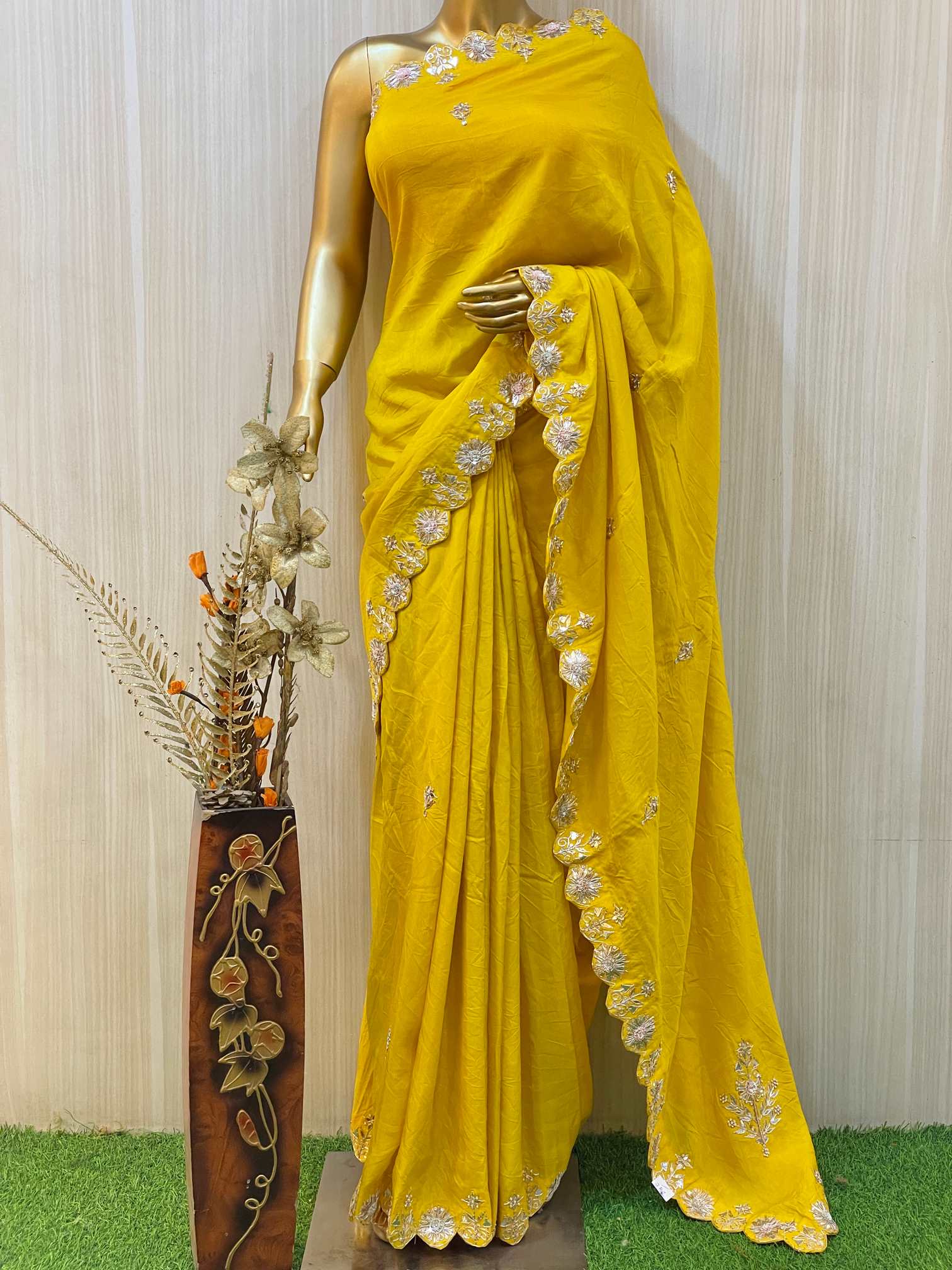 Kashvi Yellow Silk Saree