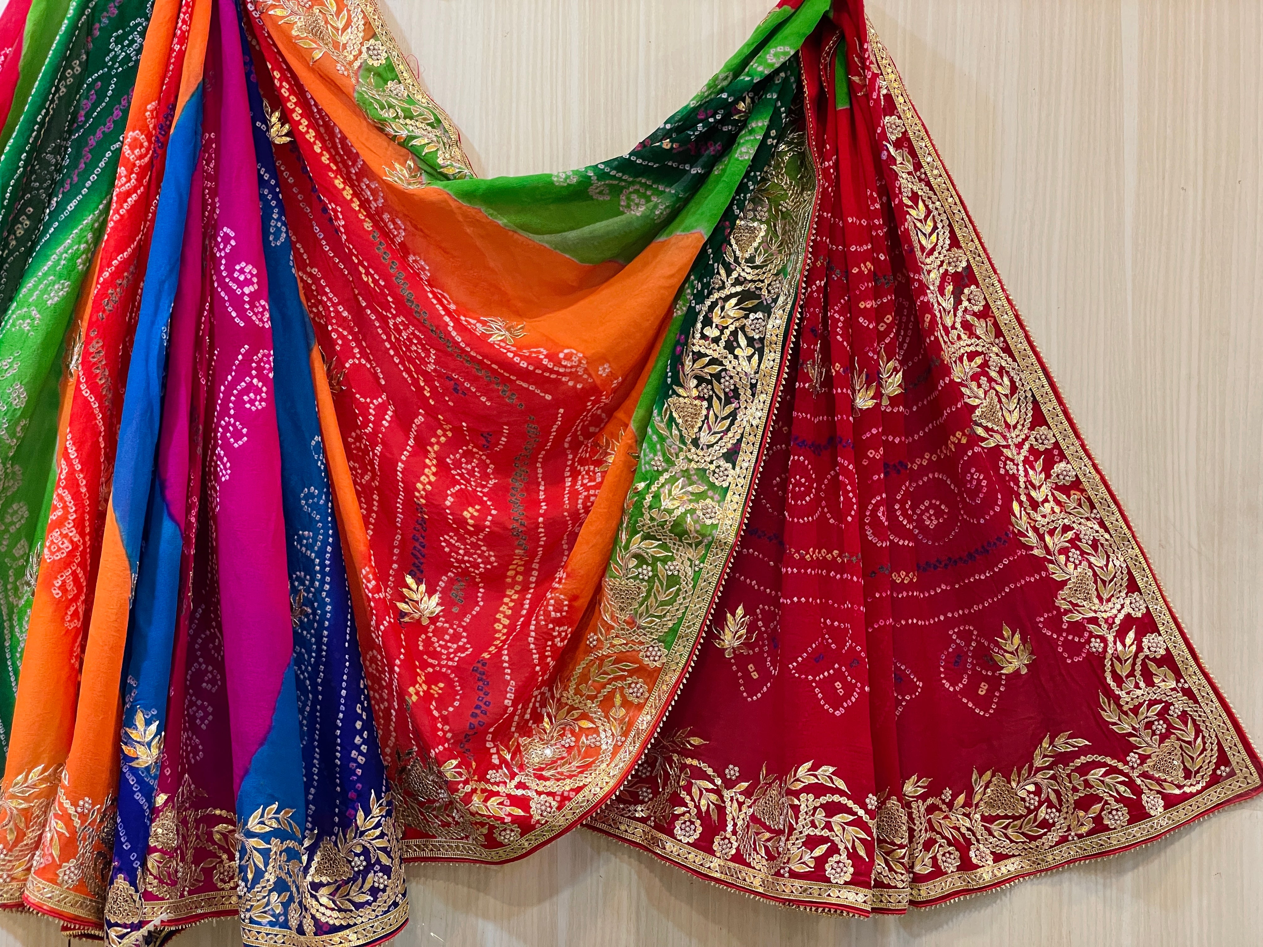 Priyanshu Nauranga Bandhani Saree