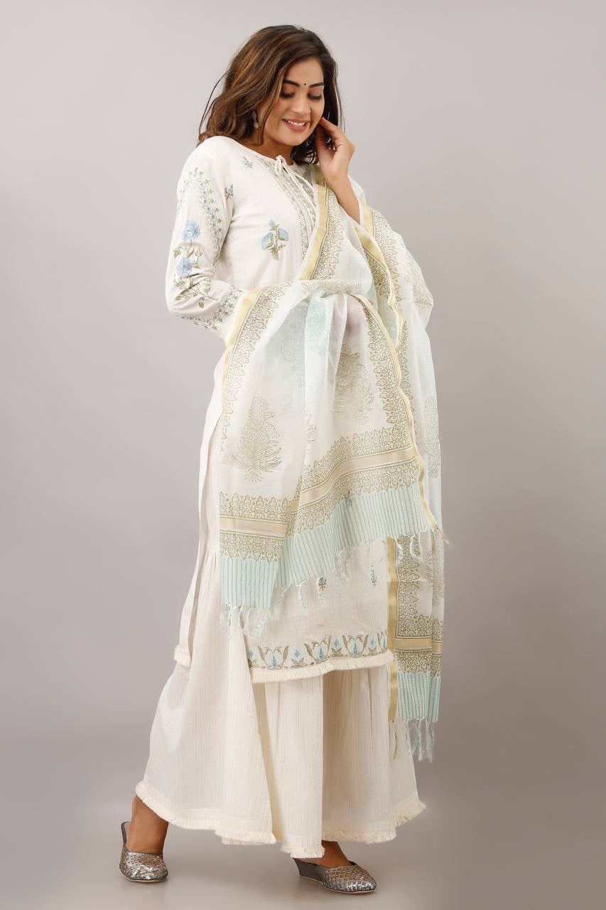 Wonderful White Kurta Set