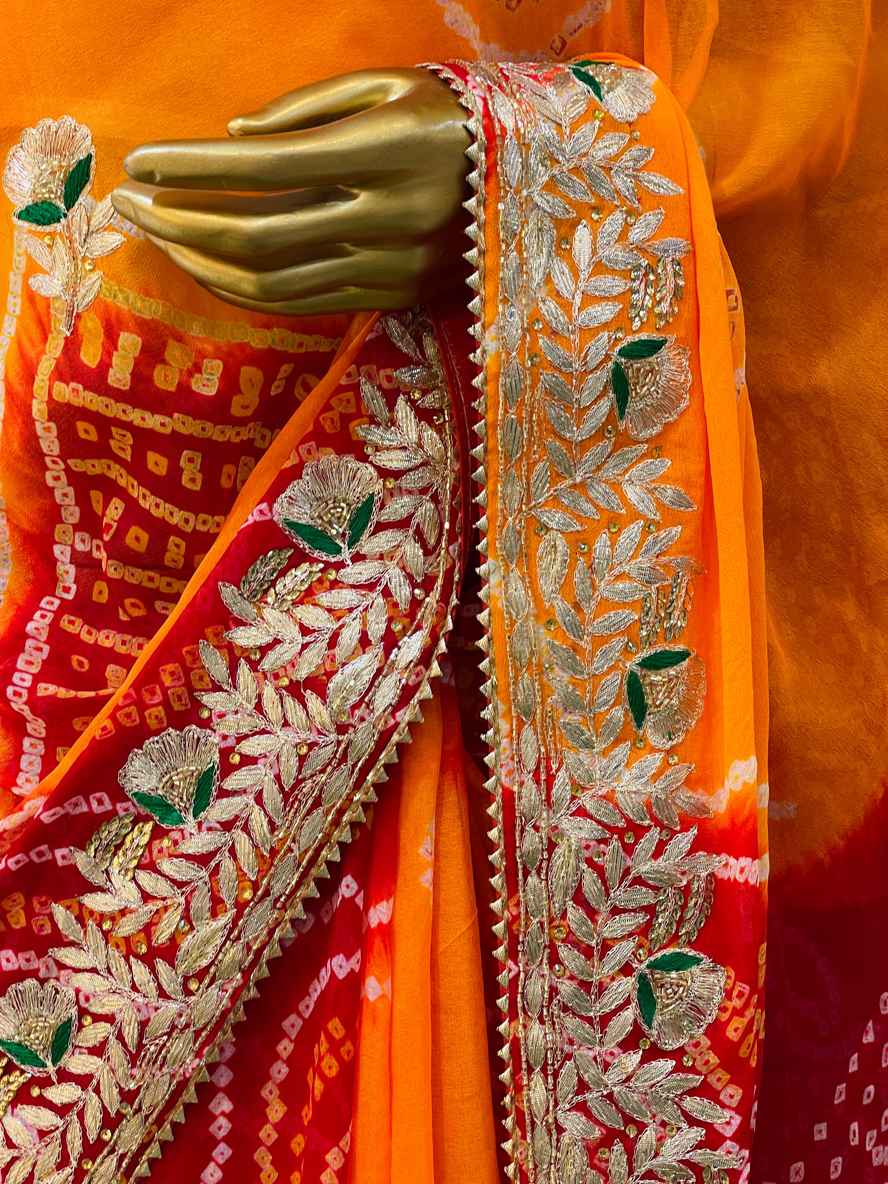 Zina Bandhani Saree