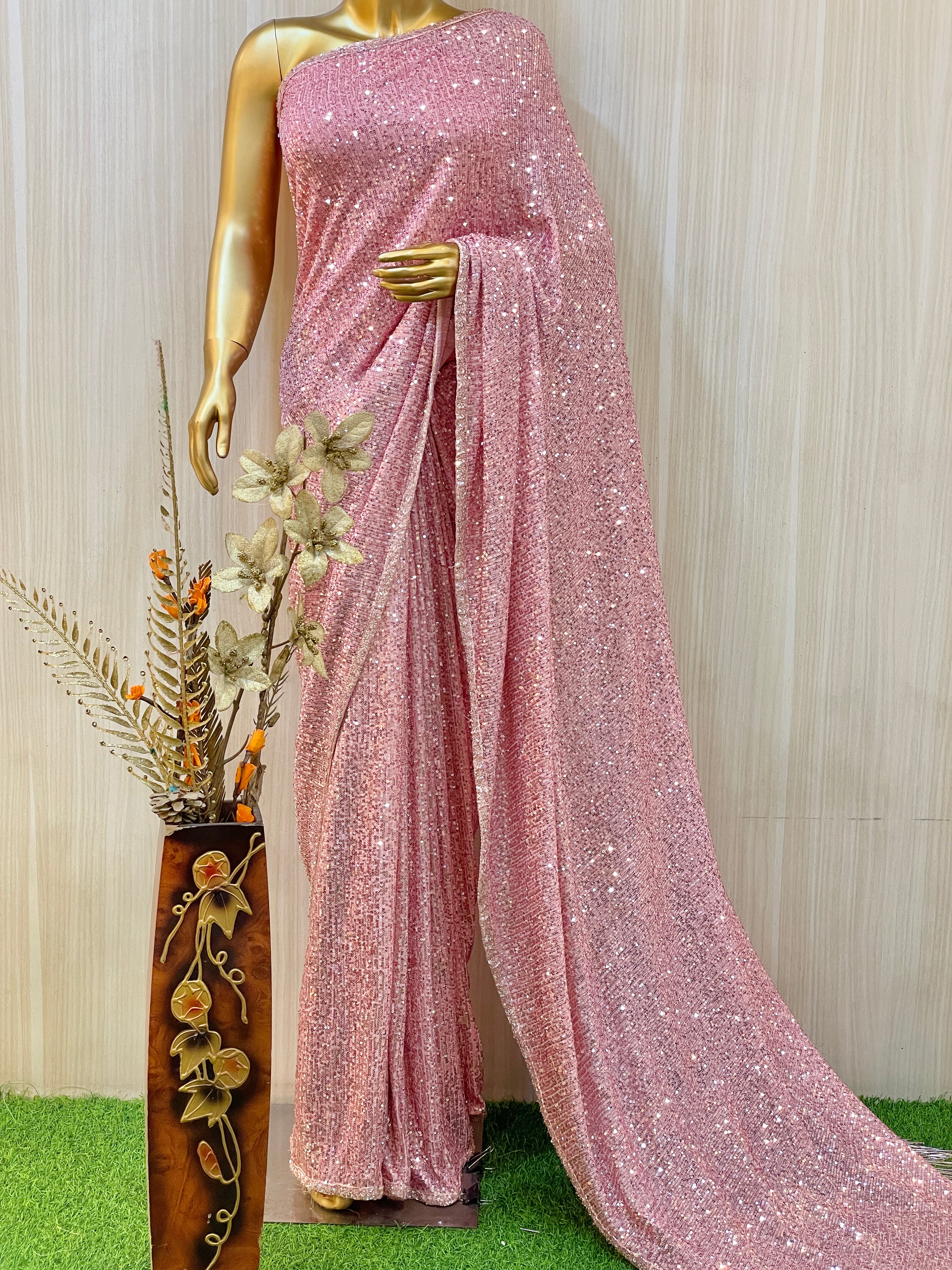 Bhawna Pink Sequence Saree