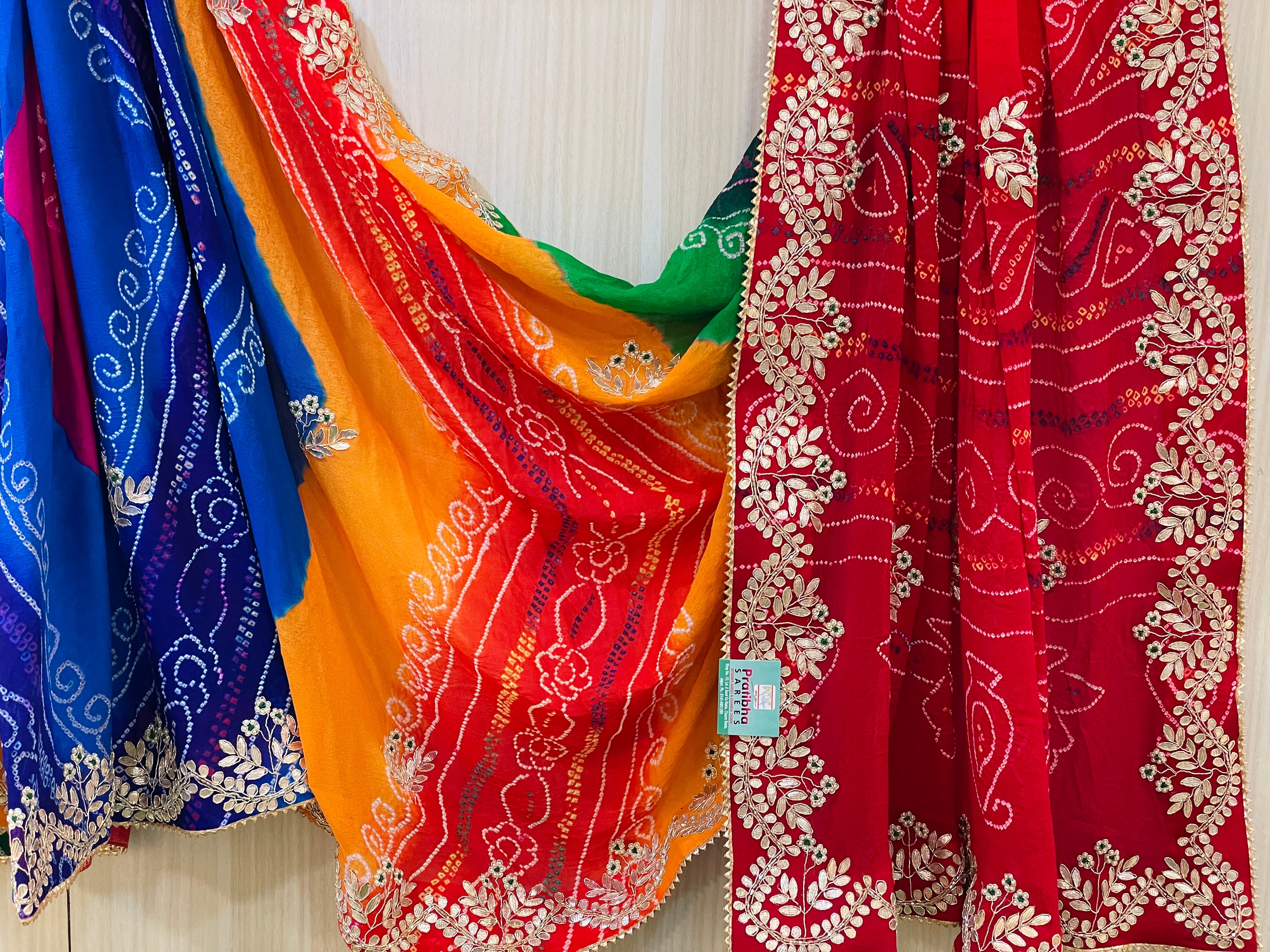 Nitya Nauranga Bandhani Saree