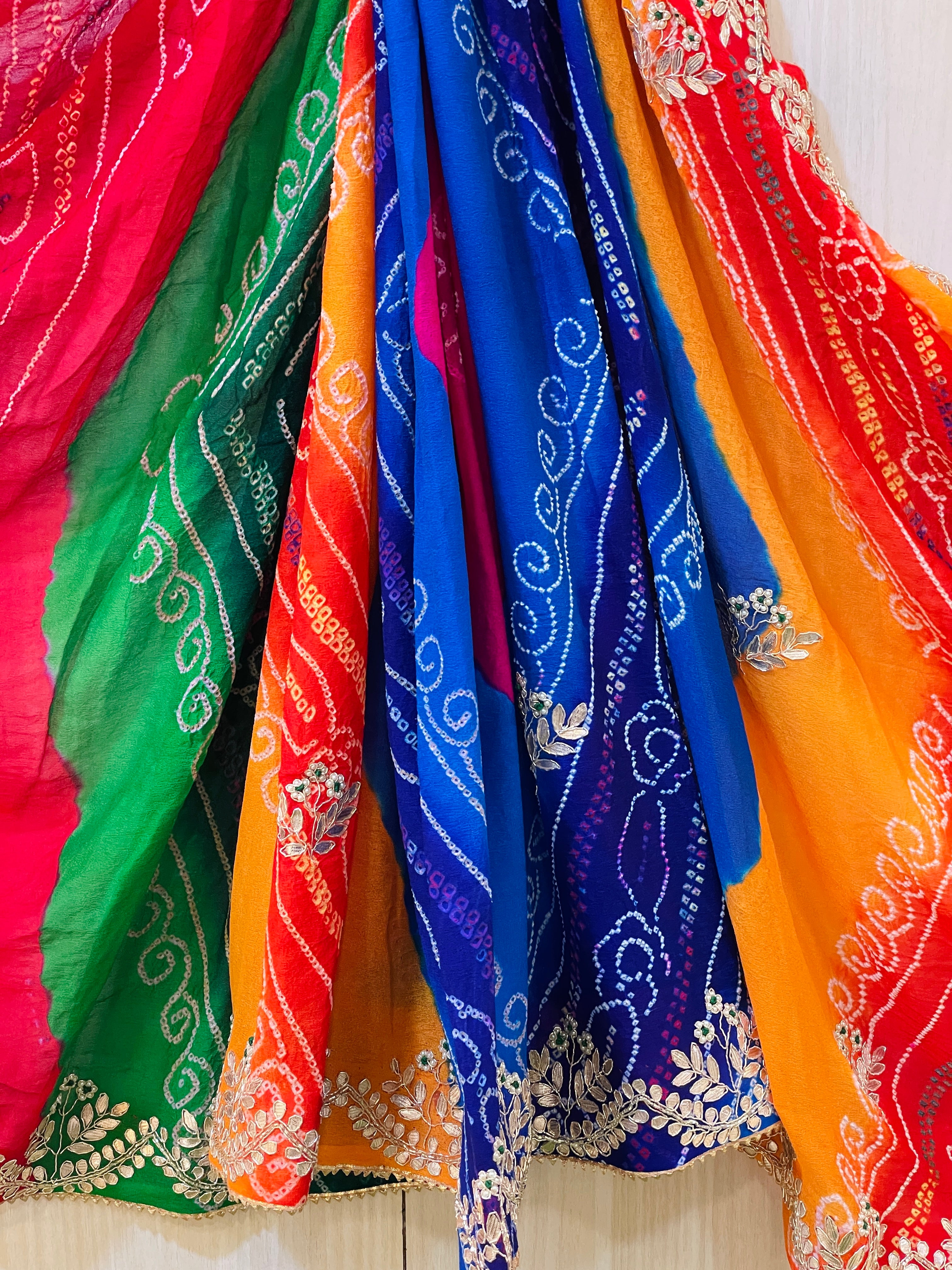 Nitya Nauranga Bandhani Saree
