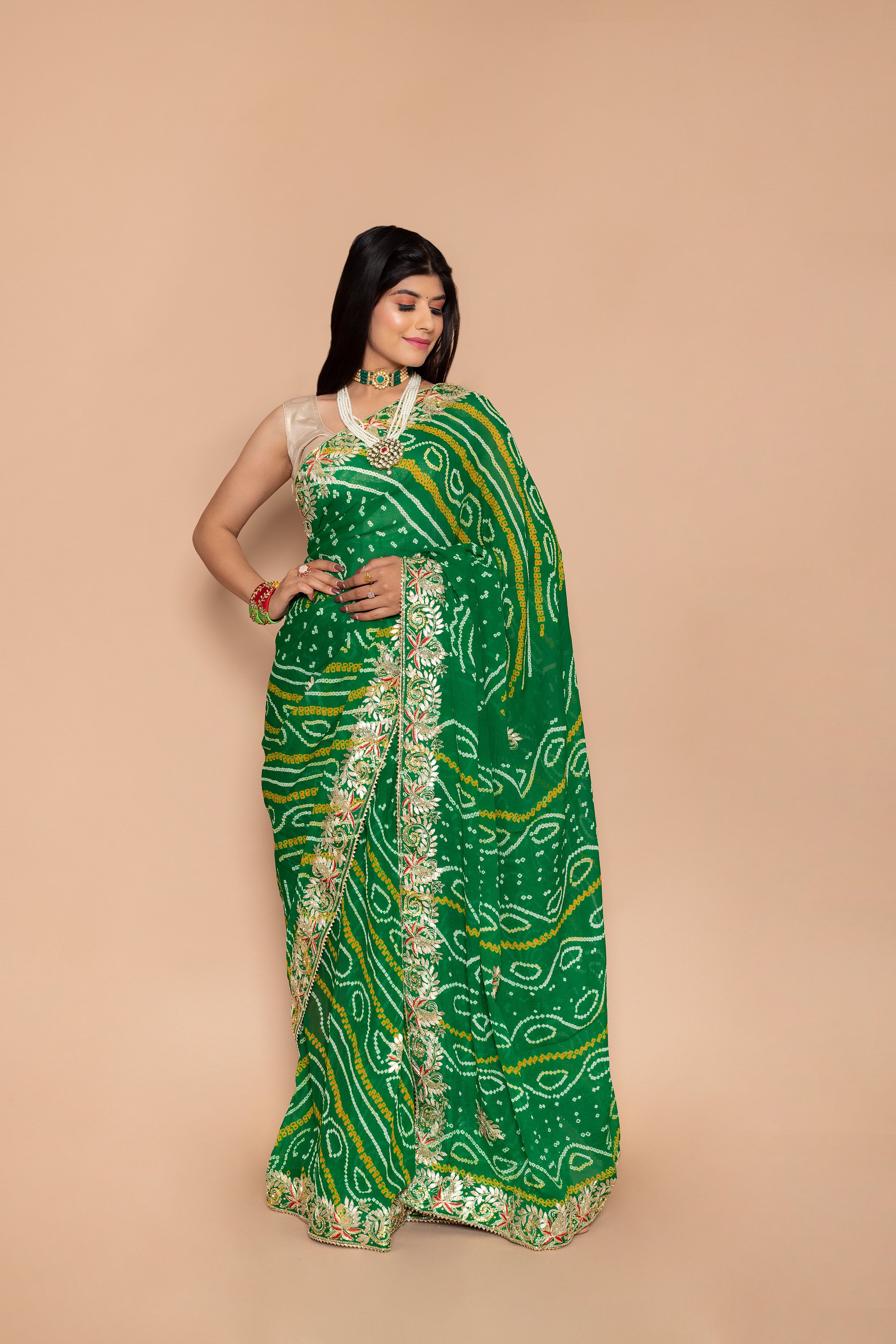 Heera Bandhani Saree