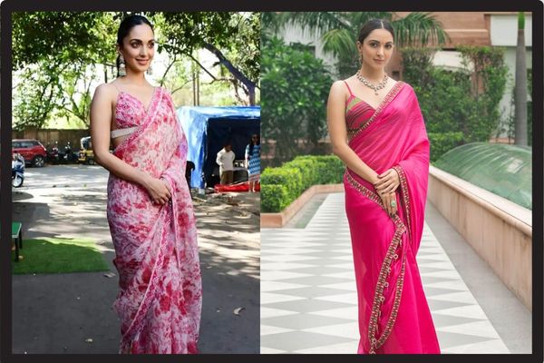 Kiara Advani Pink Saree