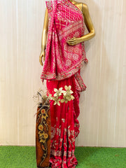 Esha  Bandhani Saree