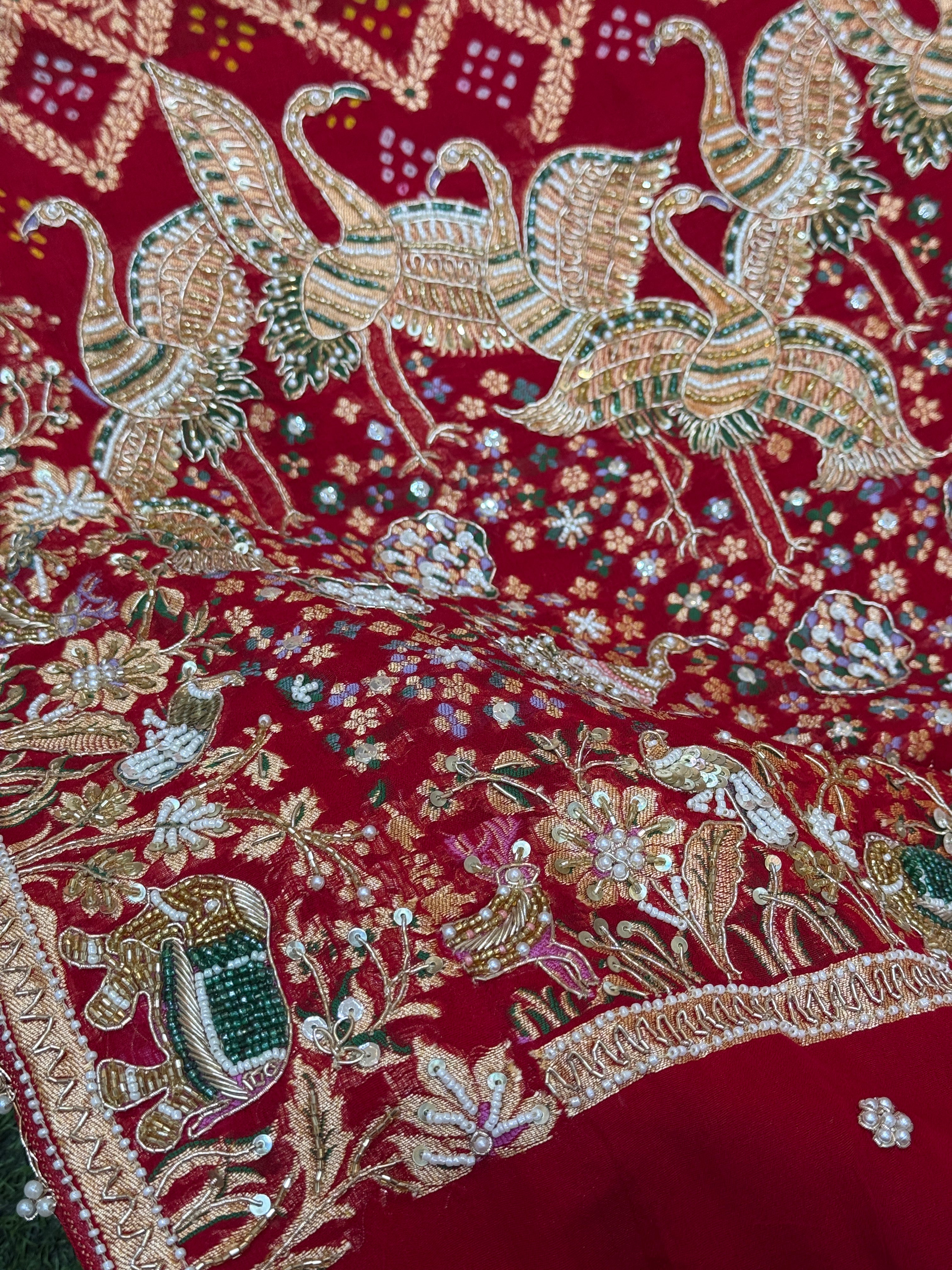 Animal Motifs Bandhani Print Dupatta