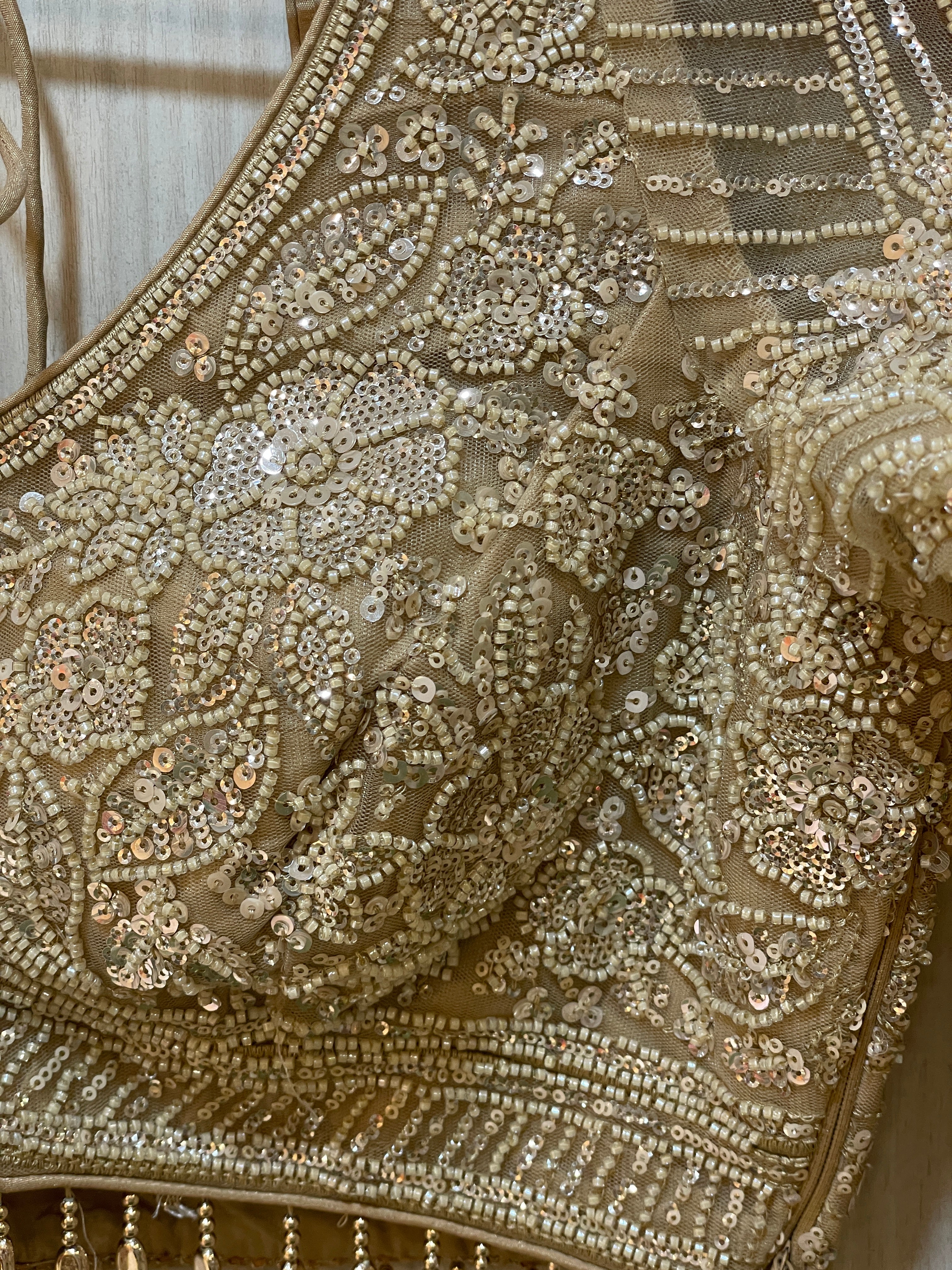 Zarika Gold Georgette Lehenga