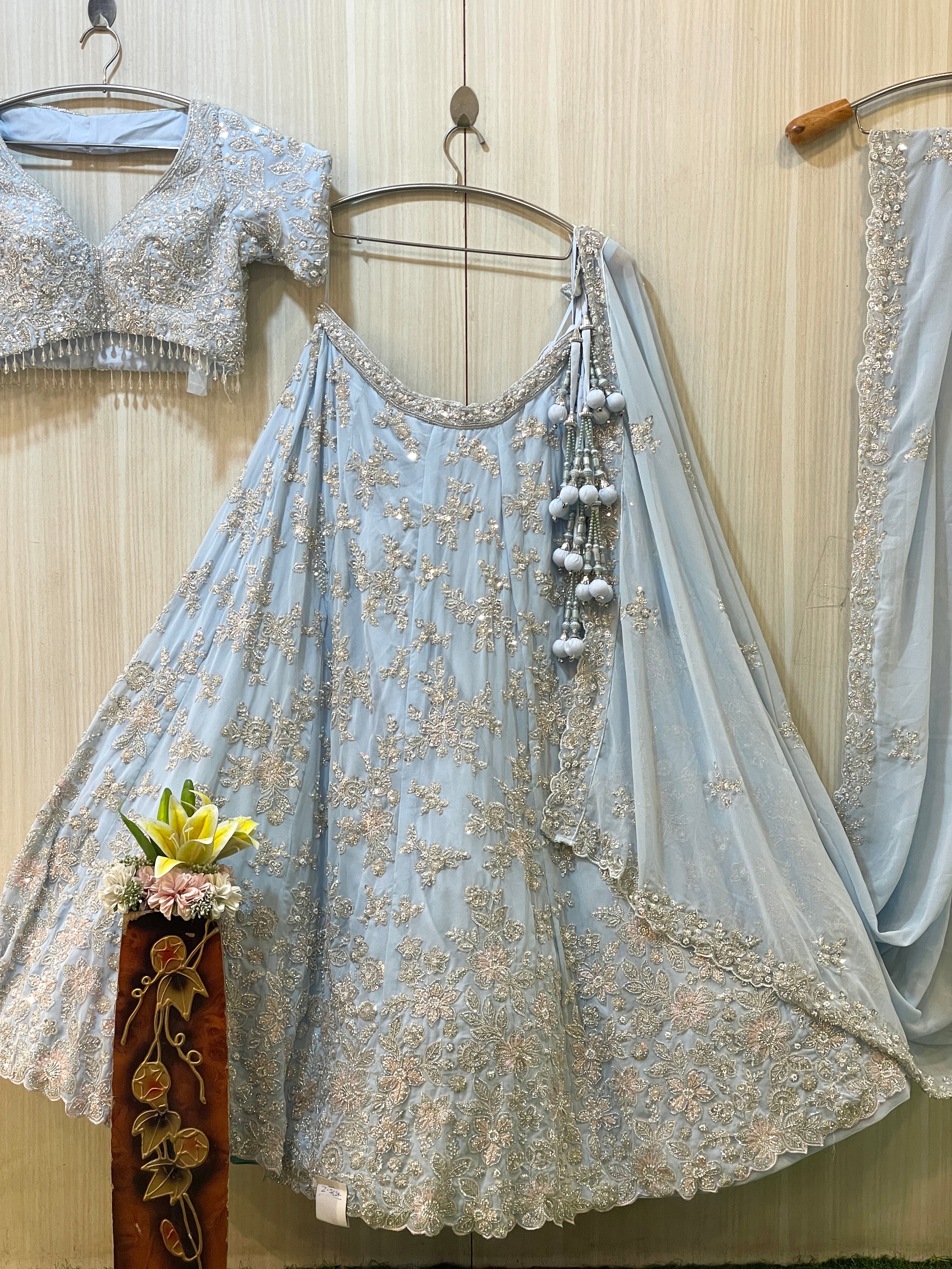 Aabira Blue Georgette Lehenga