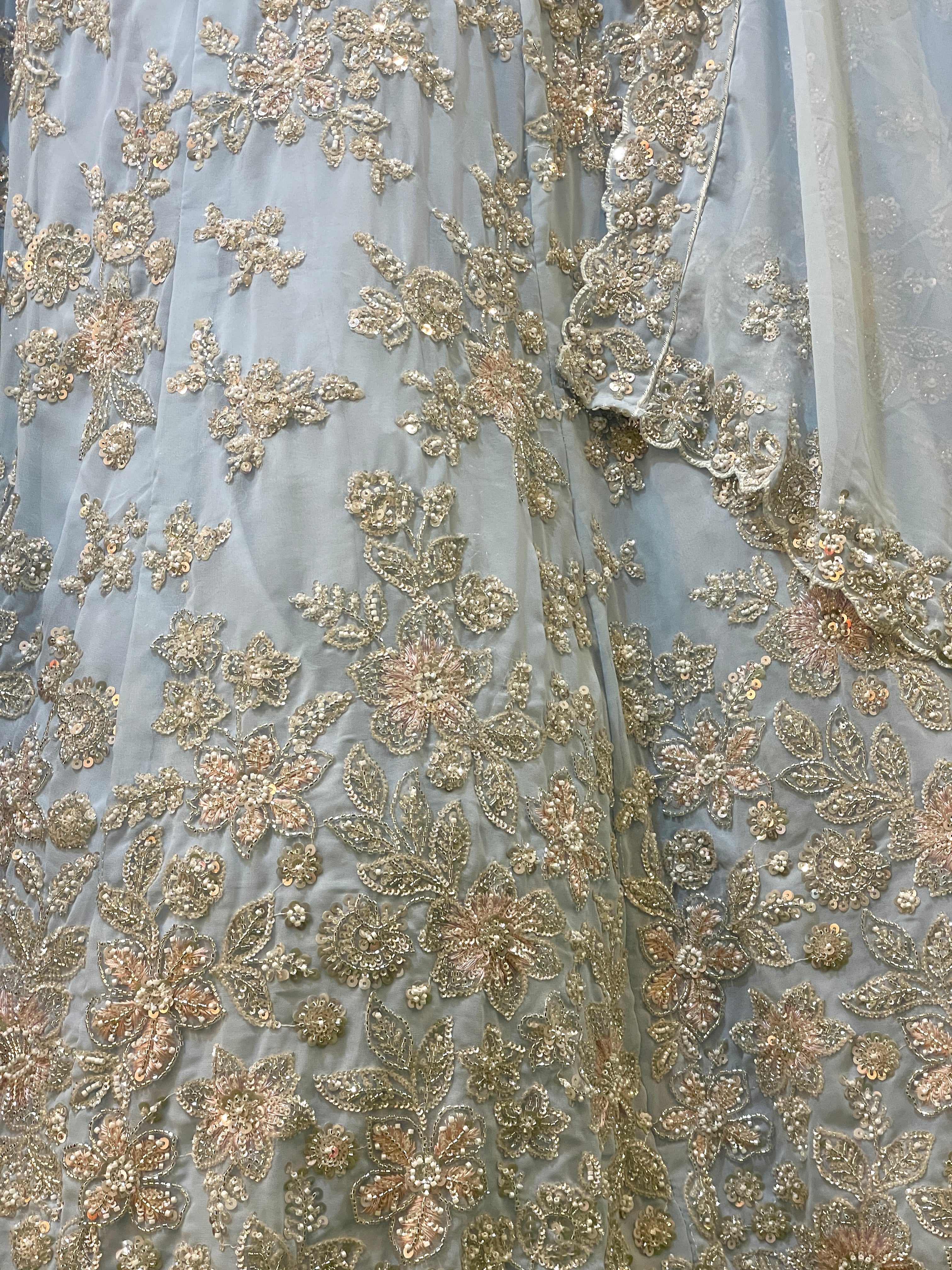 Aabira Blue Georgette Lehenga