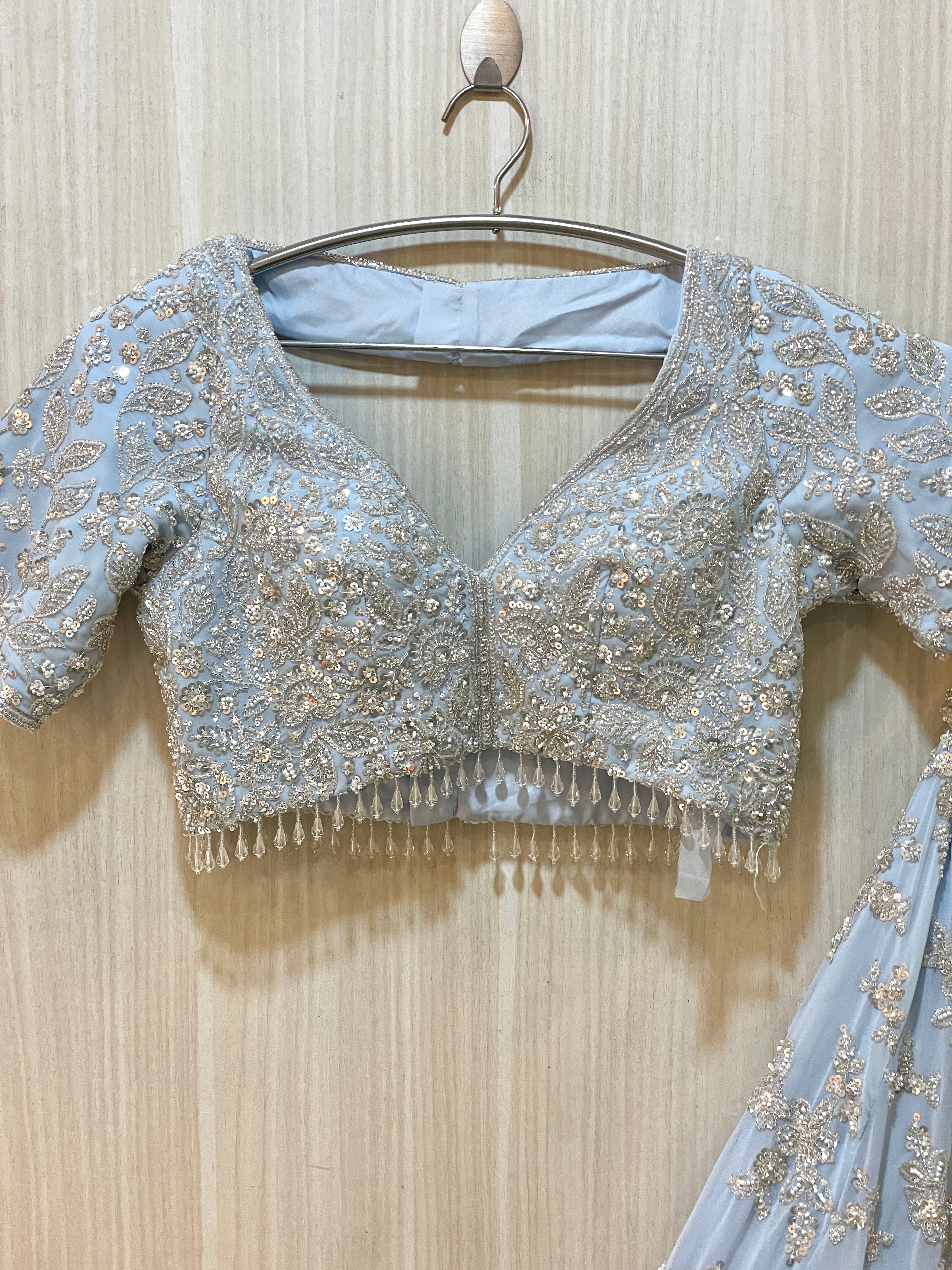 Aabira Blue Georgette Lehenga