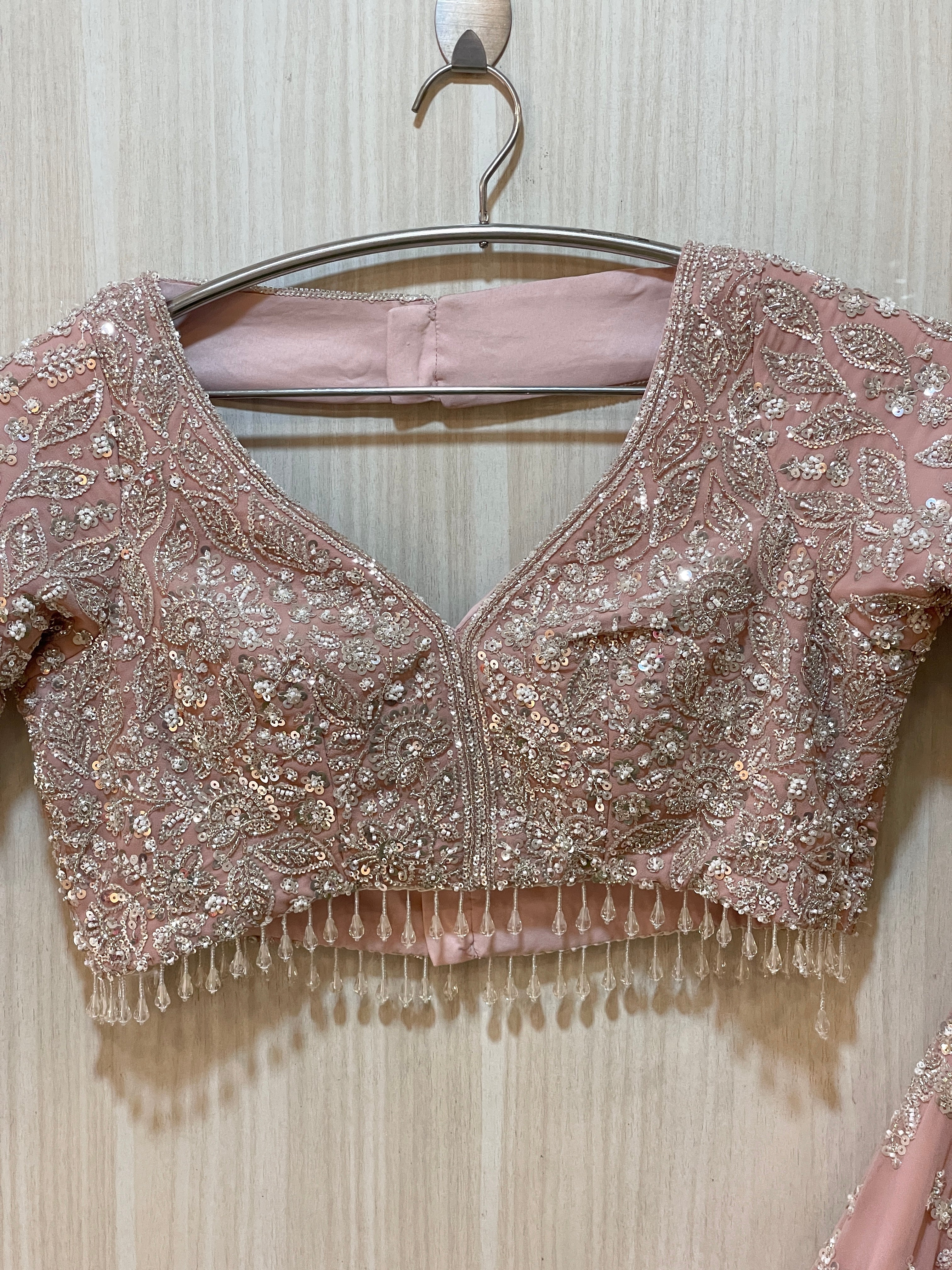 Ruhani Pink Georgette Lehenga