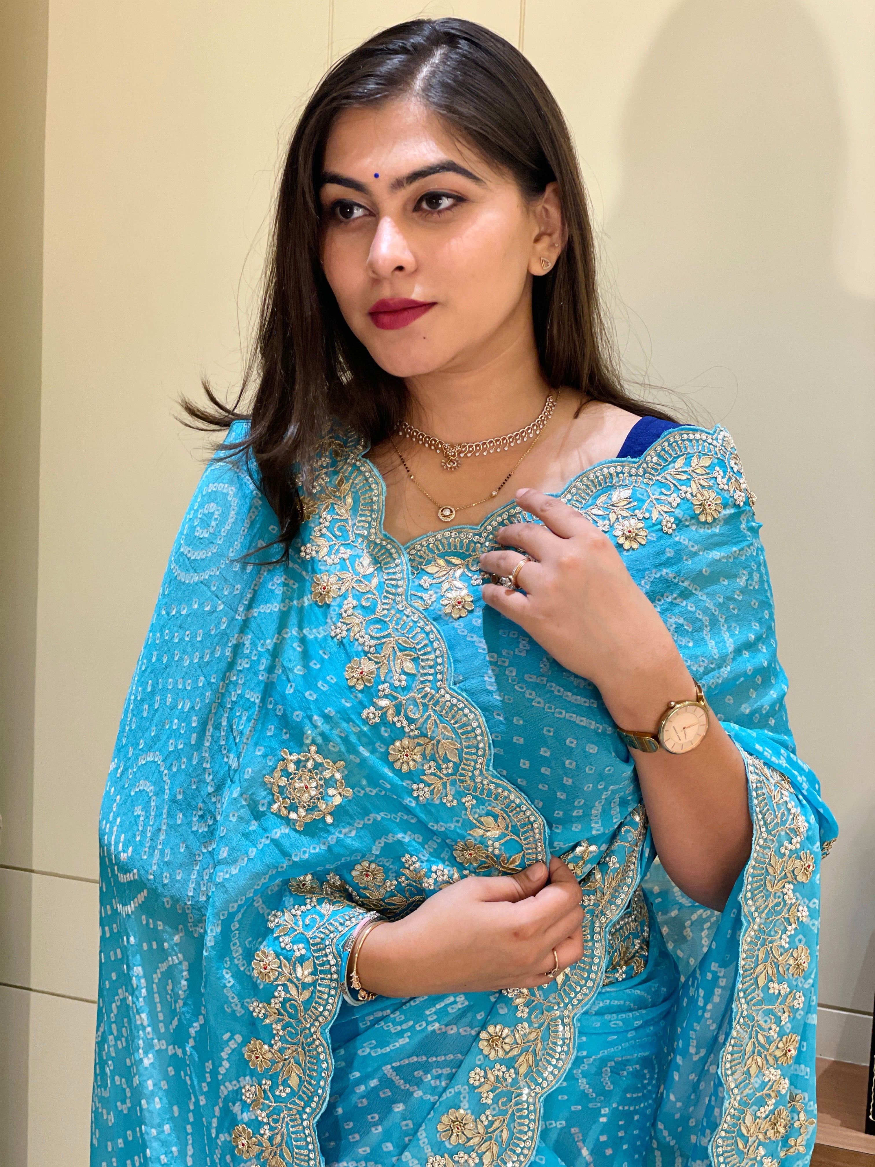 Manshi Leheriya Saree