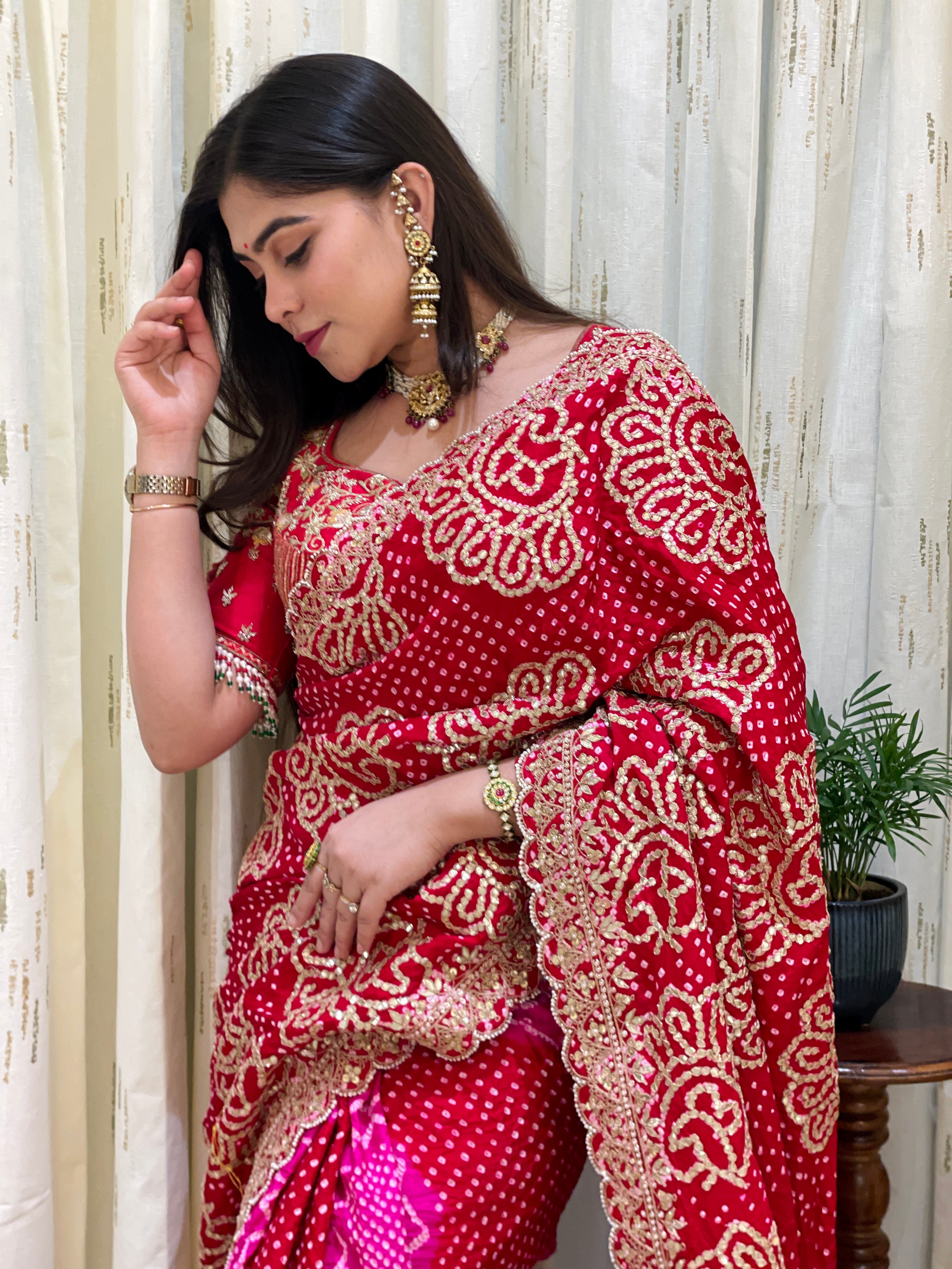 Stuti Gajji Silk Bandhani Saree