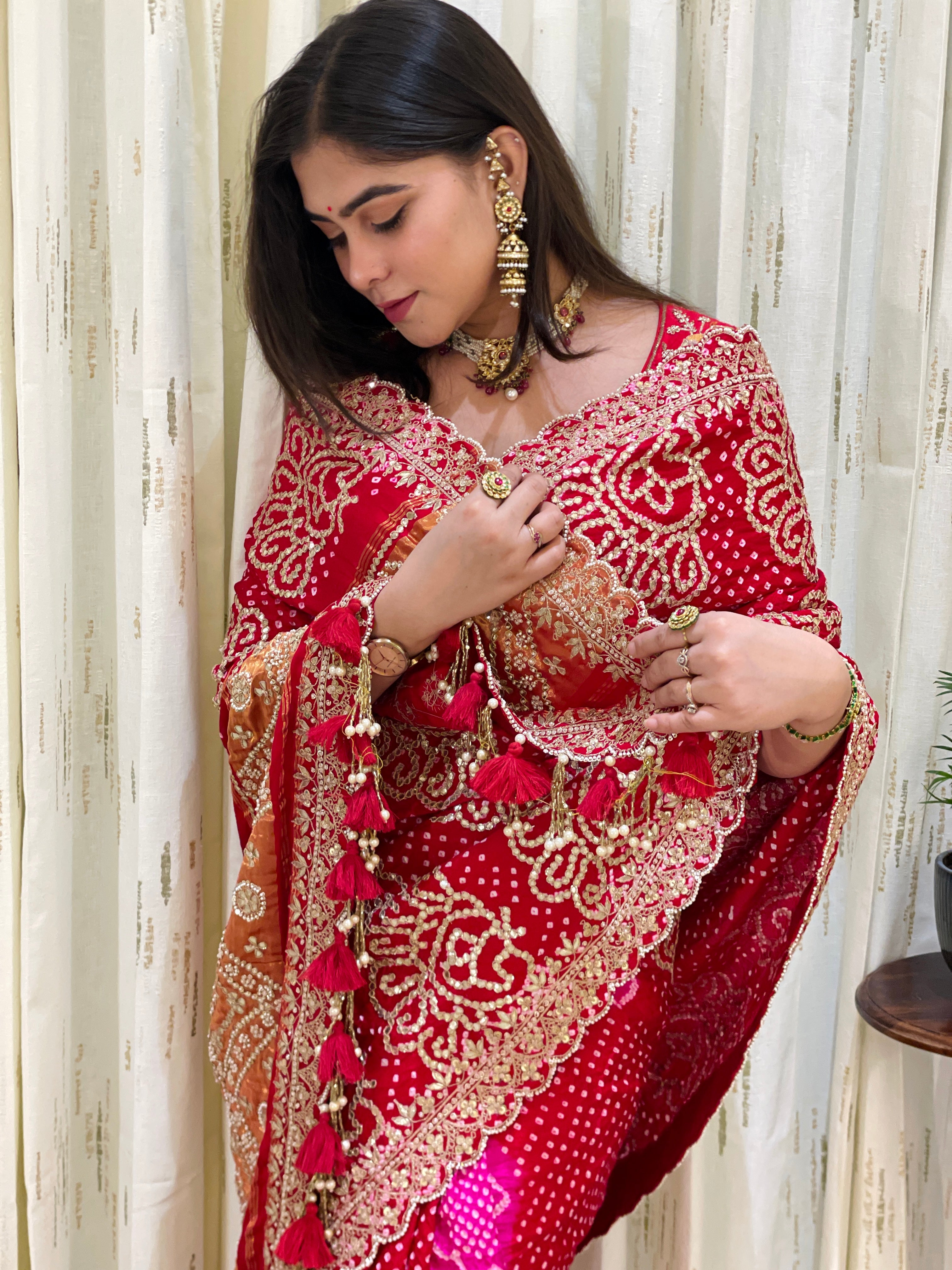 Stuti Gajji Silk Bandhani Saree